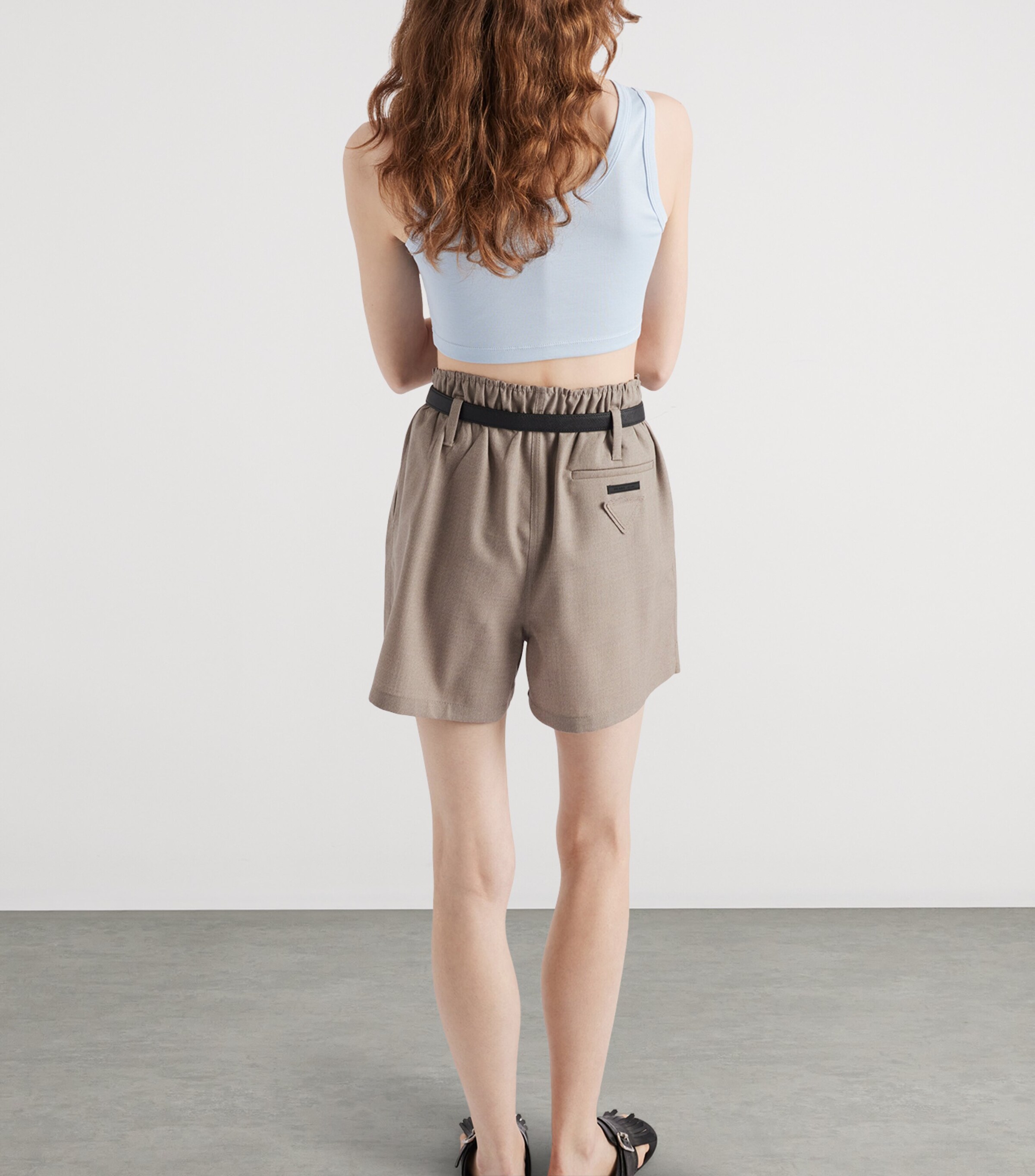 Prada Womens Cotton Ribbed Crop Top Image 5