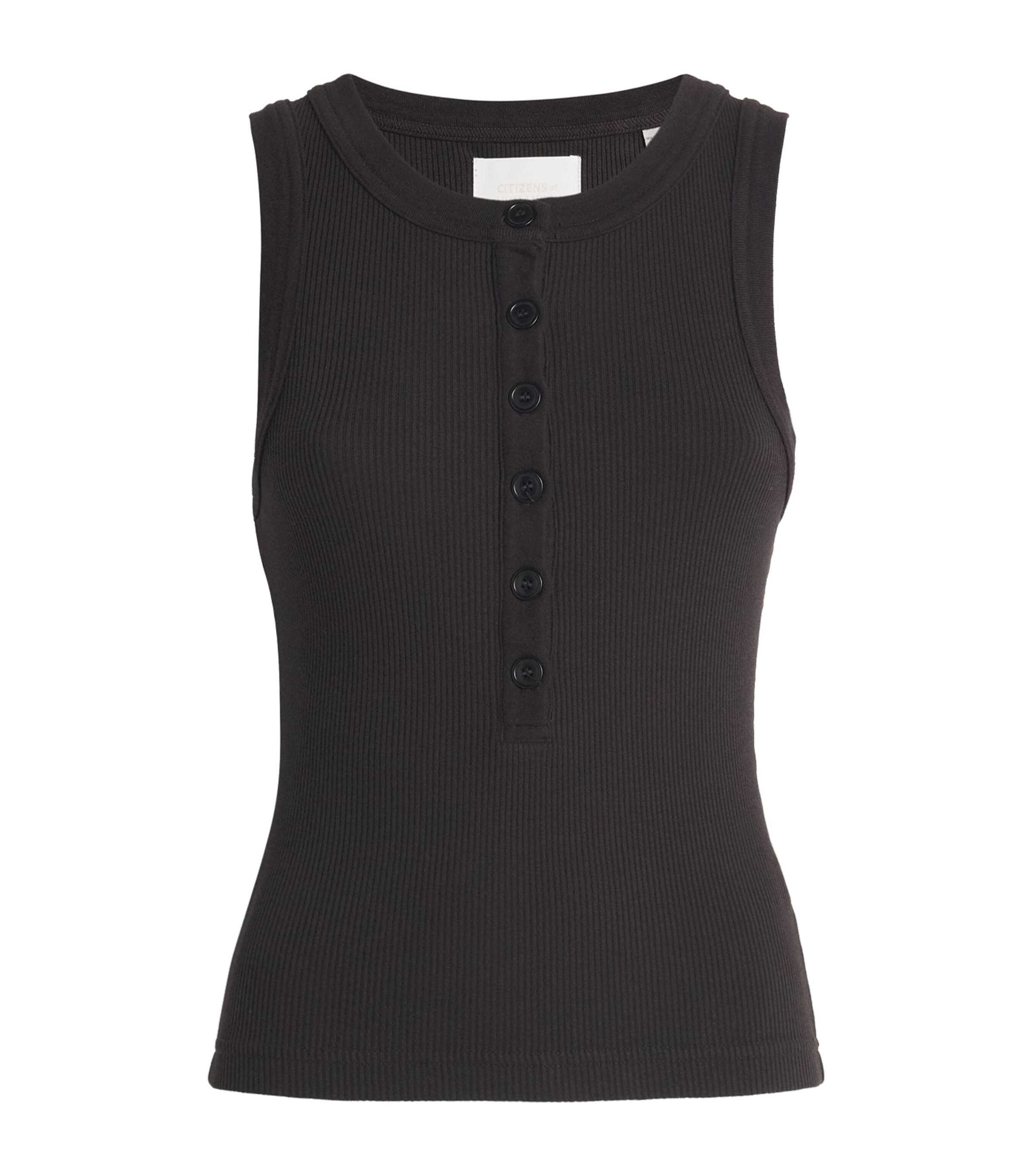 Citizen Of Humanity Cotton-blend Caralyn Tank Top In Black