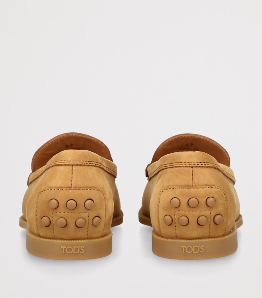 Tod's Suede Gomma Leggero Loafers Camel Image 2