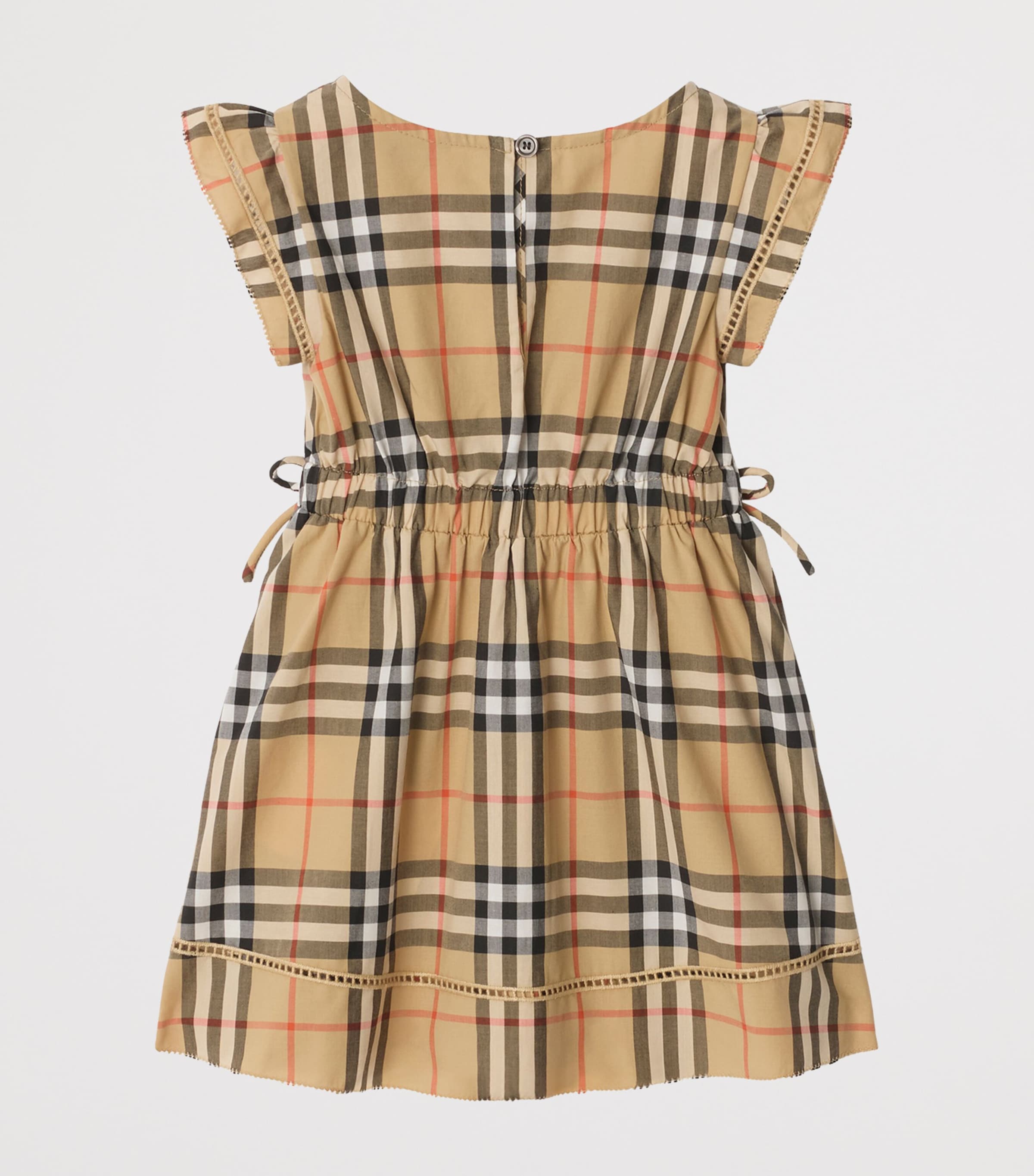 Burberry Kids Cotton Check Dress (6-36 Months) Sand Ip Check Image 2