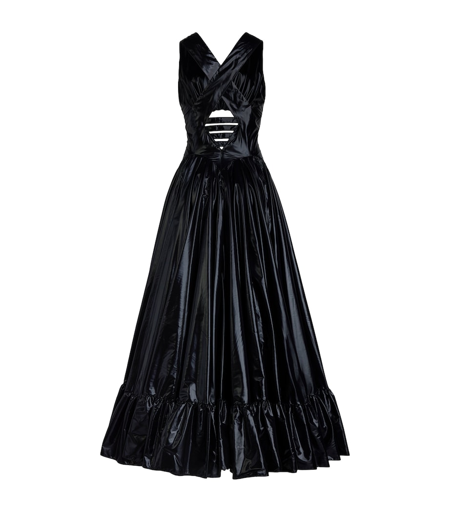 Alaïa Womens Cut-Out Deesse Midi Dress Black Image 2