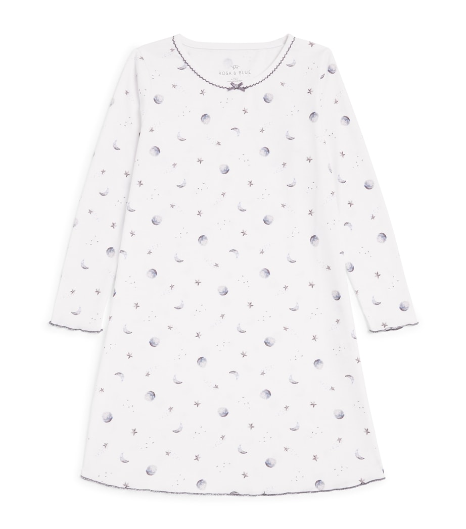 Rosa & Blue Starlit Moon Nightdress (12-13 Years) Starlit Moon Image 1