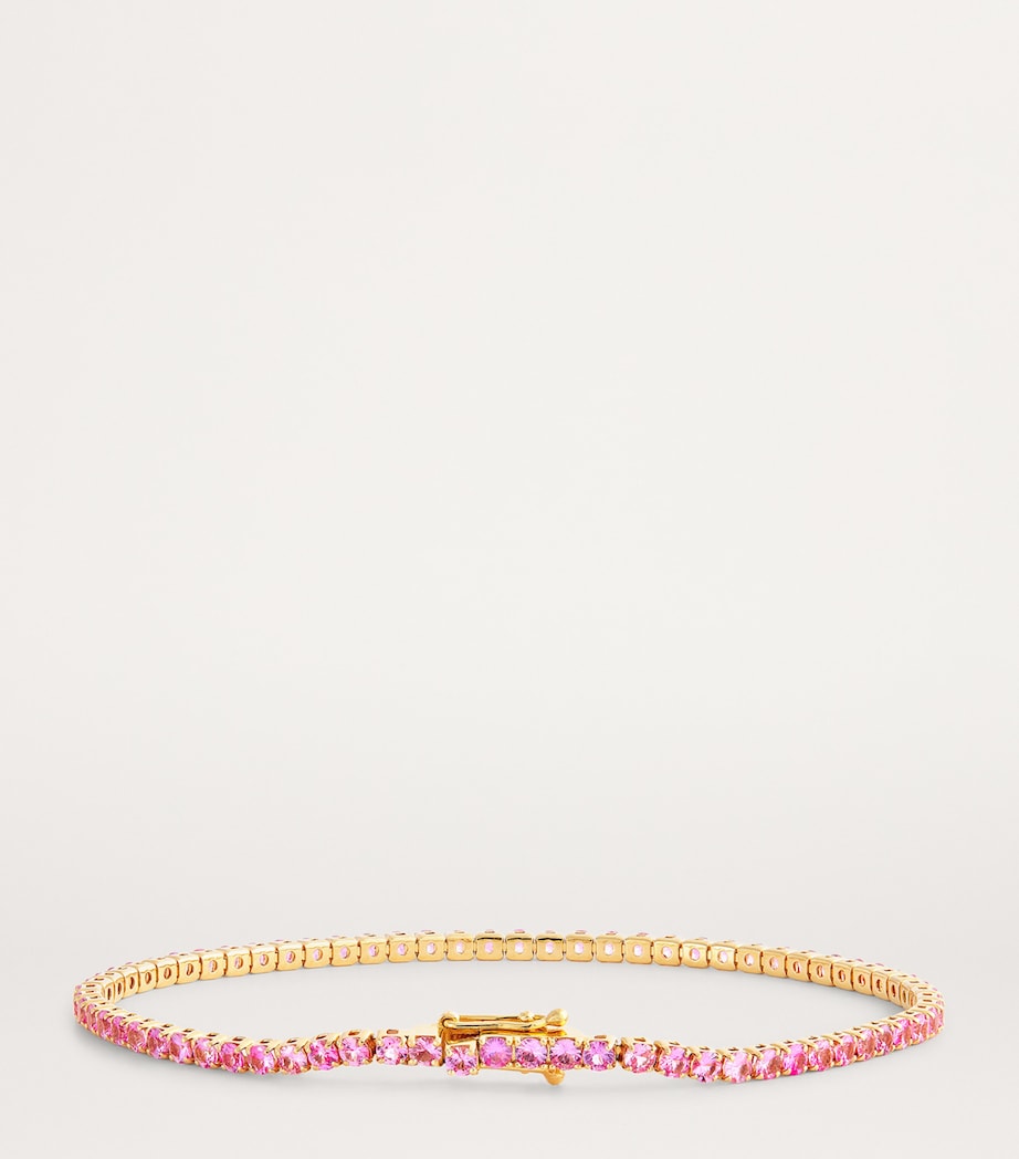 Mini Yellow Gold and Sapphire Tennis Bracelet YELLOW GOLD Image 3