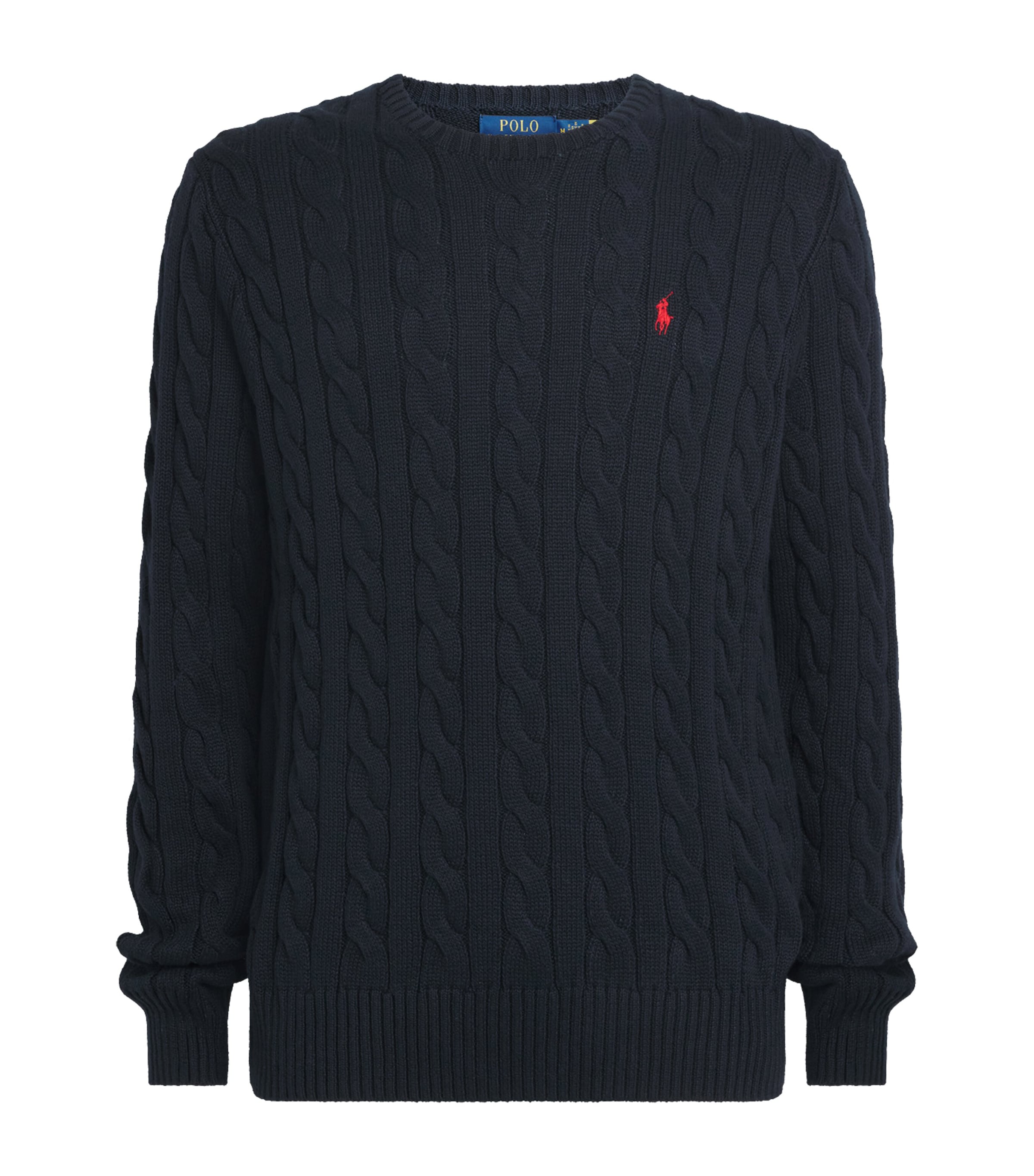 Polo Ralph Lauren Mens Cotton Cable-Knit Sweater Blue Image 1
