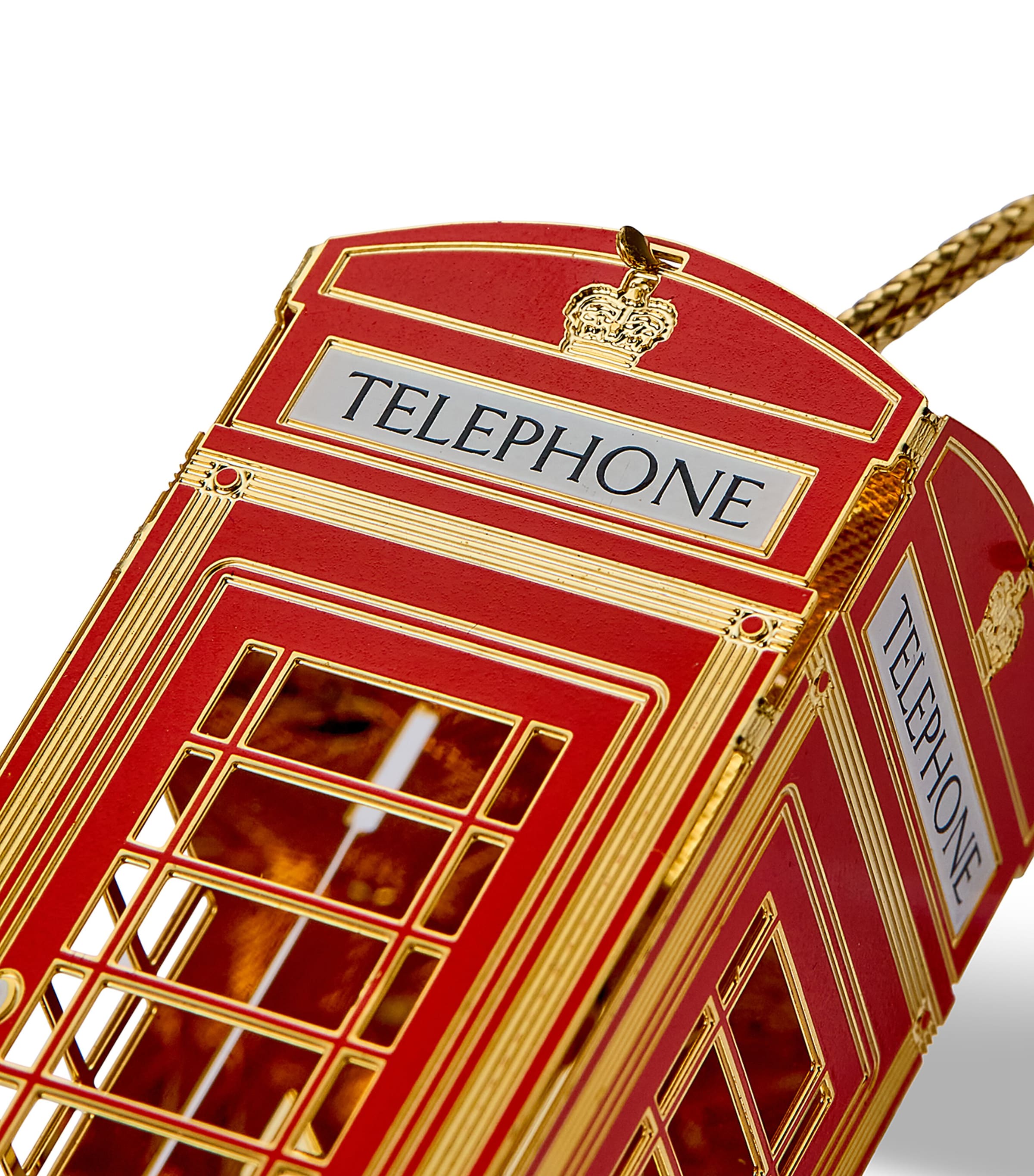 The London Christmas Company Phone Box Tree Decoration Red Image 2