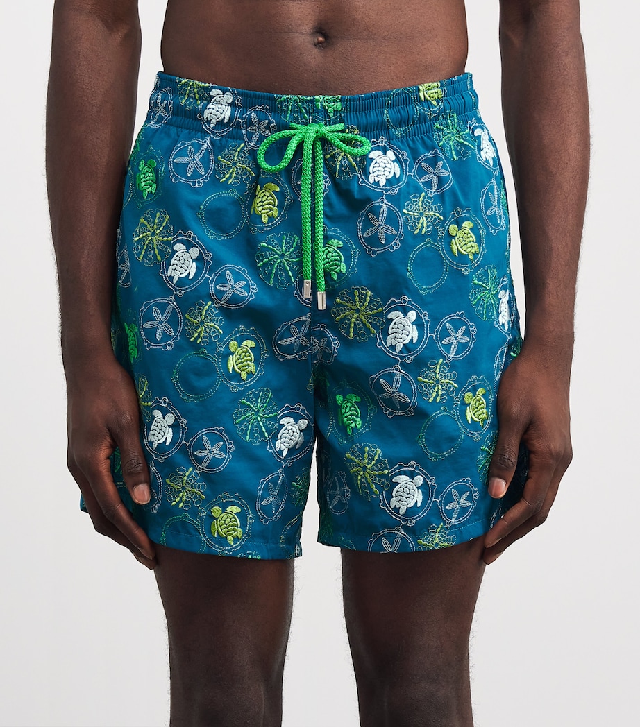 Embroidered Mistral Swim Shorts 611PEACOCK Image 3