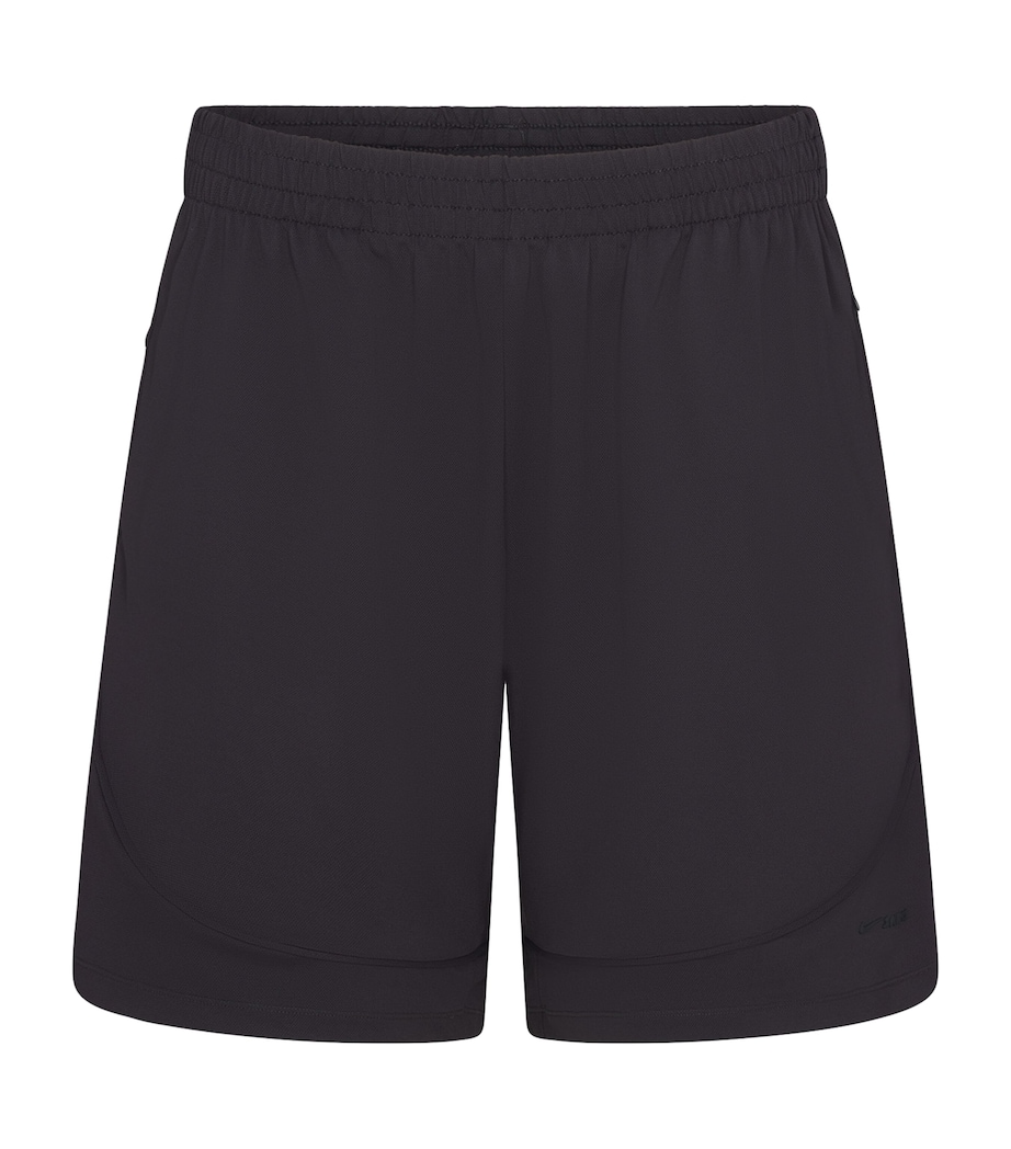 NikeSKIMS Womens NikeSKIMS Airy Relaxed Shorts Obsidian Image 1
