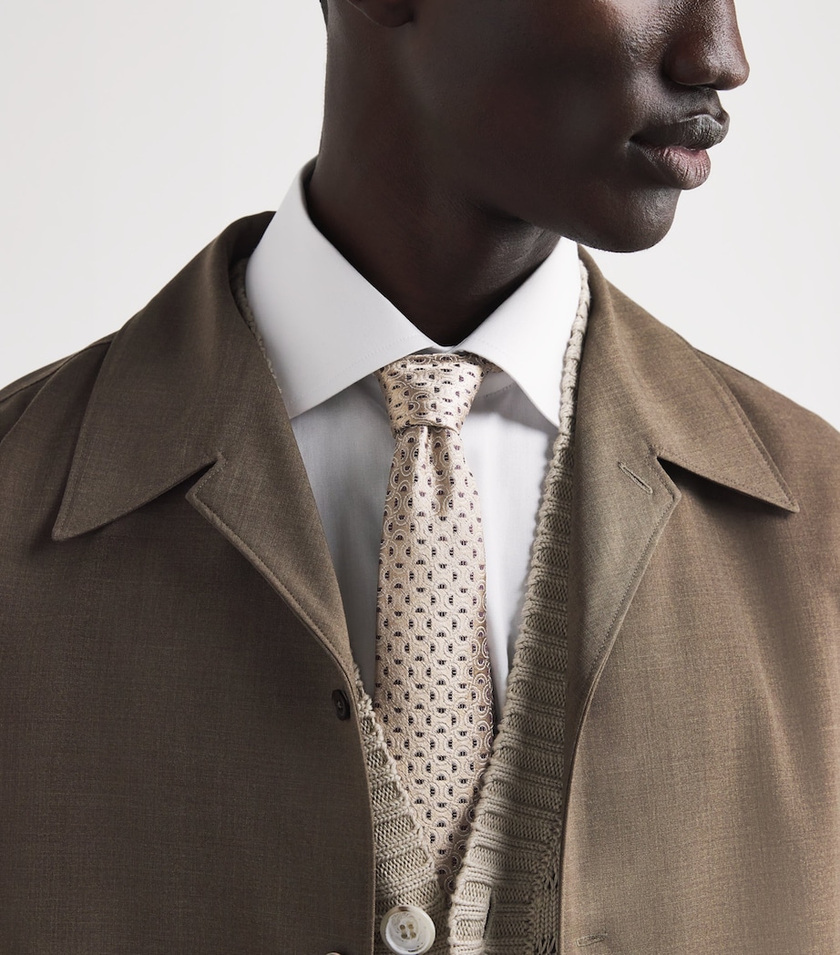 Emporio Armani Silk Wave Jacquard Tie Image 2