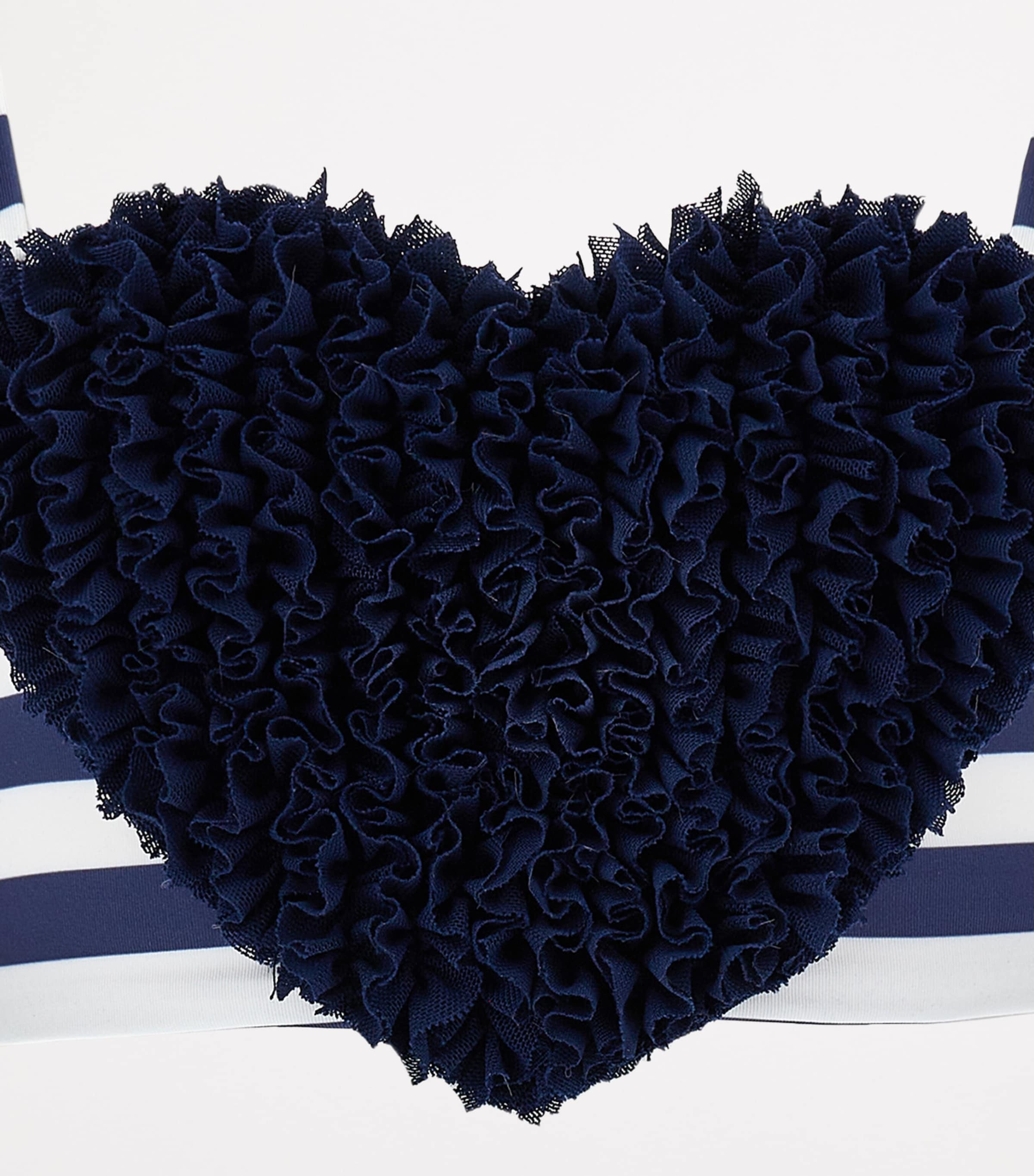 Striped Ruched-Heart Bikini (2-14 Years) BIANCO + BLU Image 3