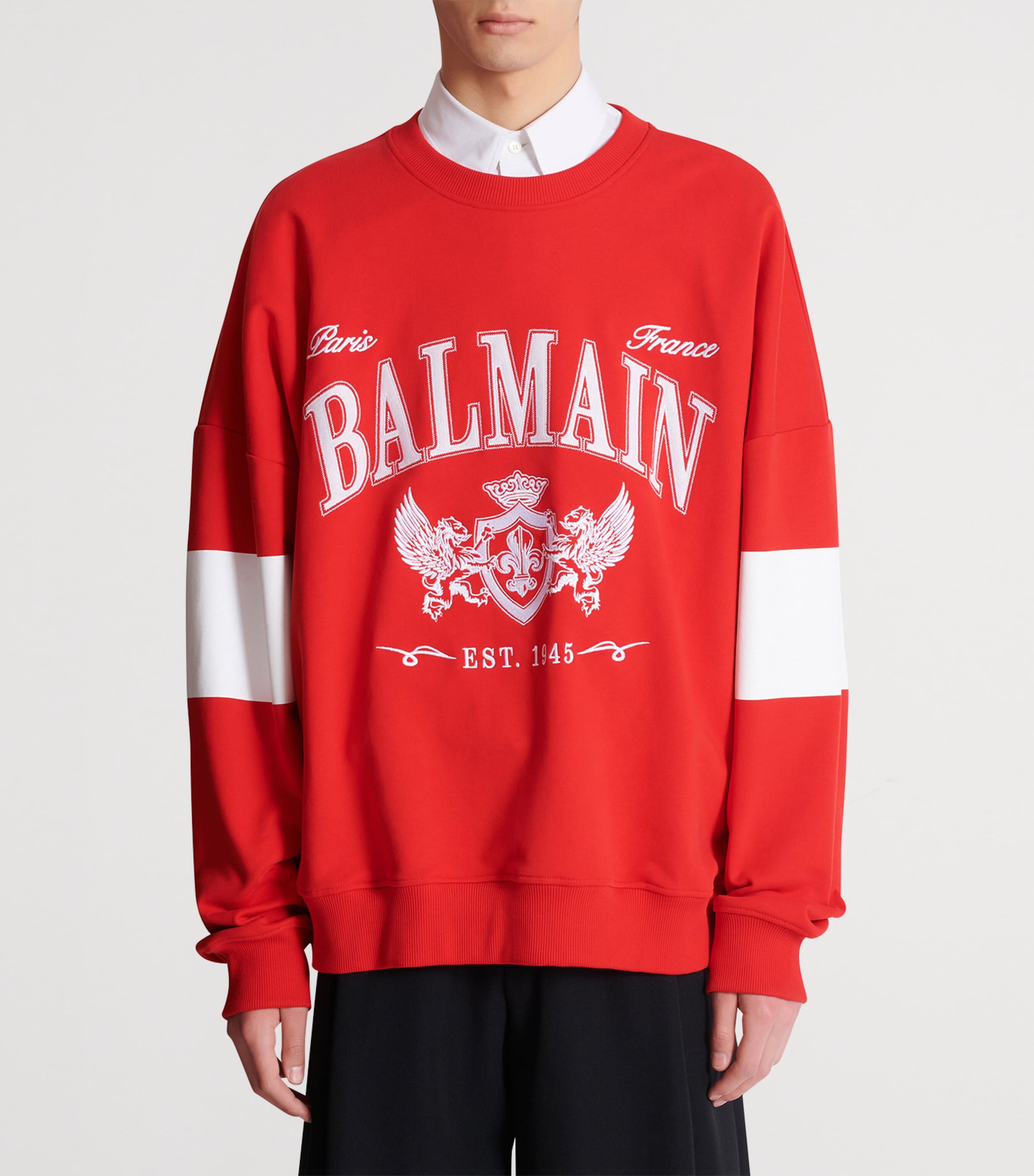 Cotton College Sweatshirt MIQ ROUGE/BLANC Image 3