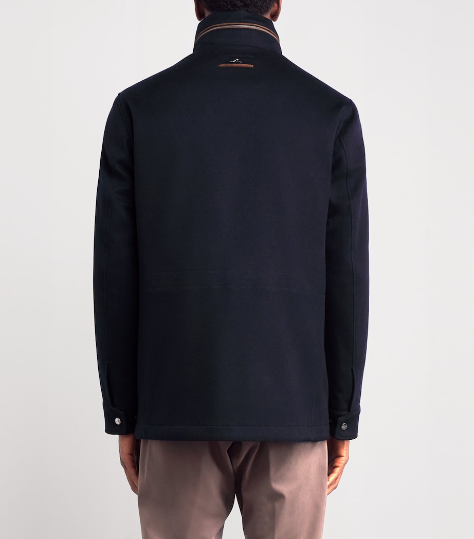 Cashmere Padded Hybrid Coat 50BLUE Image 4