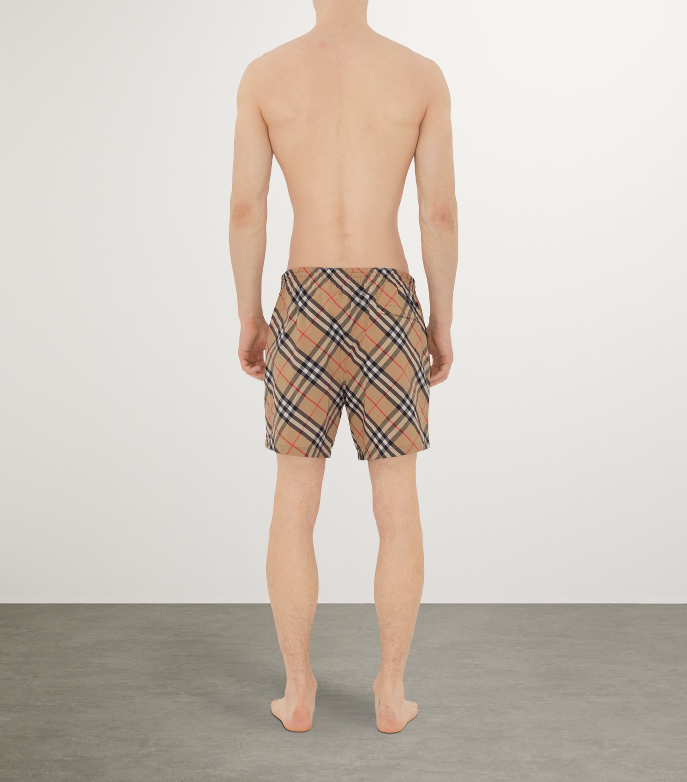Burberry Mens Check Swim Shorts Sand Ip Check Image 4