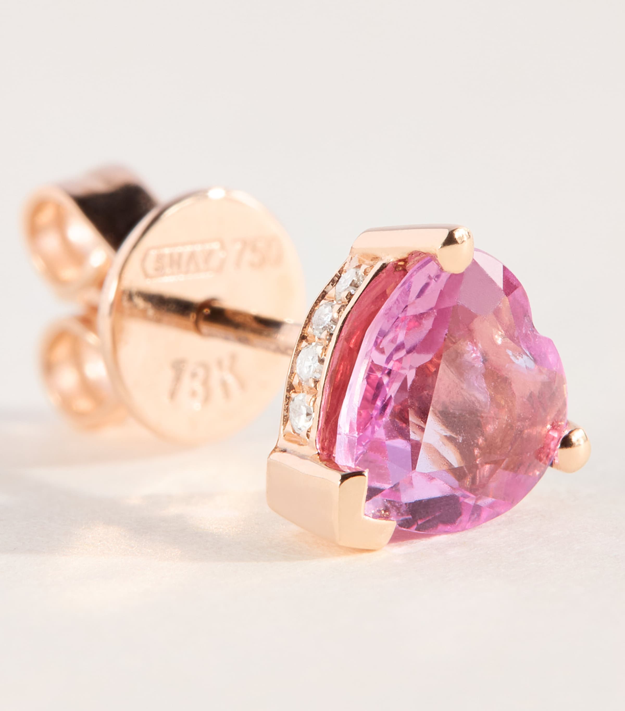 SHAY Rose Gold, Diamond and Sapphire Teardrop Halo Stud Earrings Rose Gold Image 5