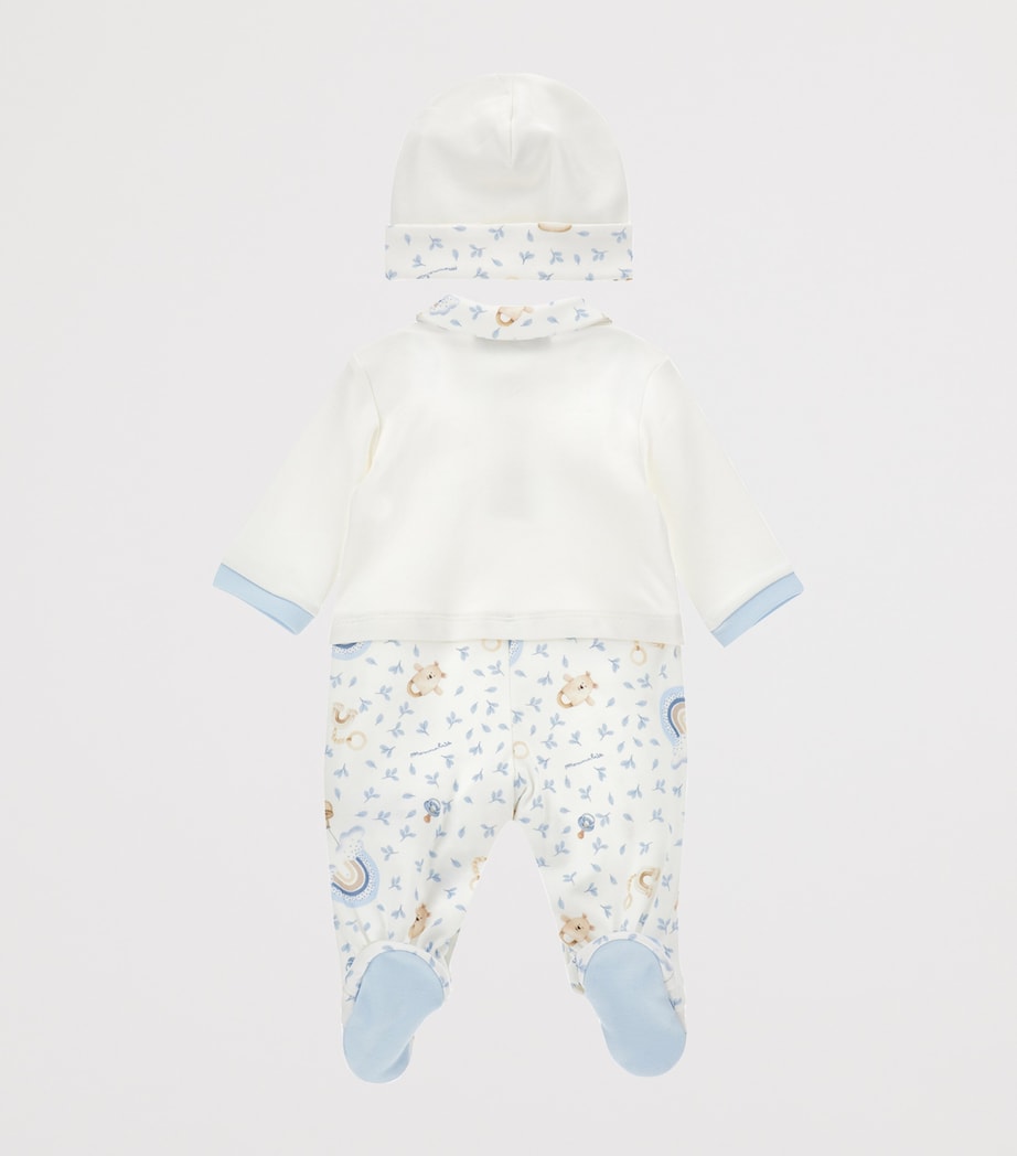 Rainbow Bear Top, Trousers and Hat Set (1-9 Months) PANNA+NUVOLA Image 2
