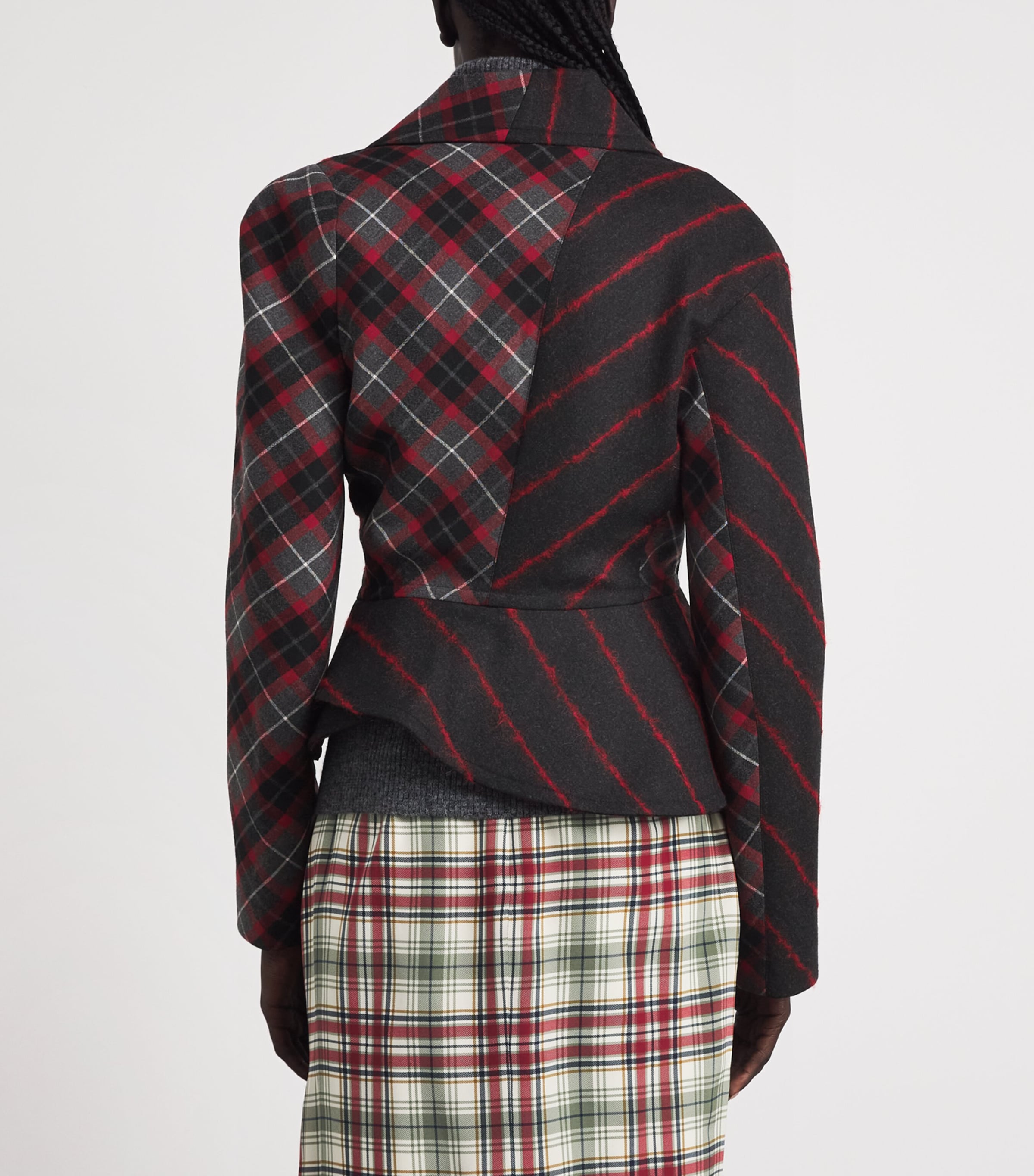 Vivienne Westwood Womens Wool Stormy Blazer Charcoal/red Image 5