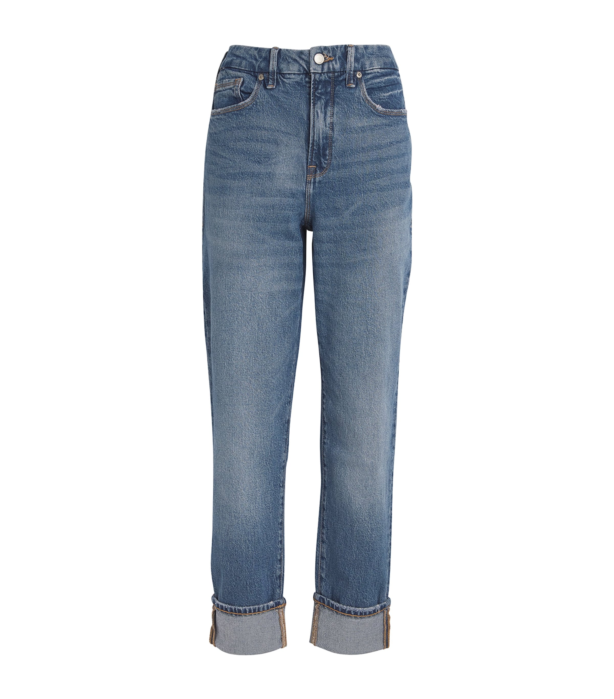 Shop Good American The Weekender Straight Jeans In Blue