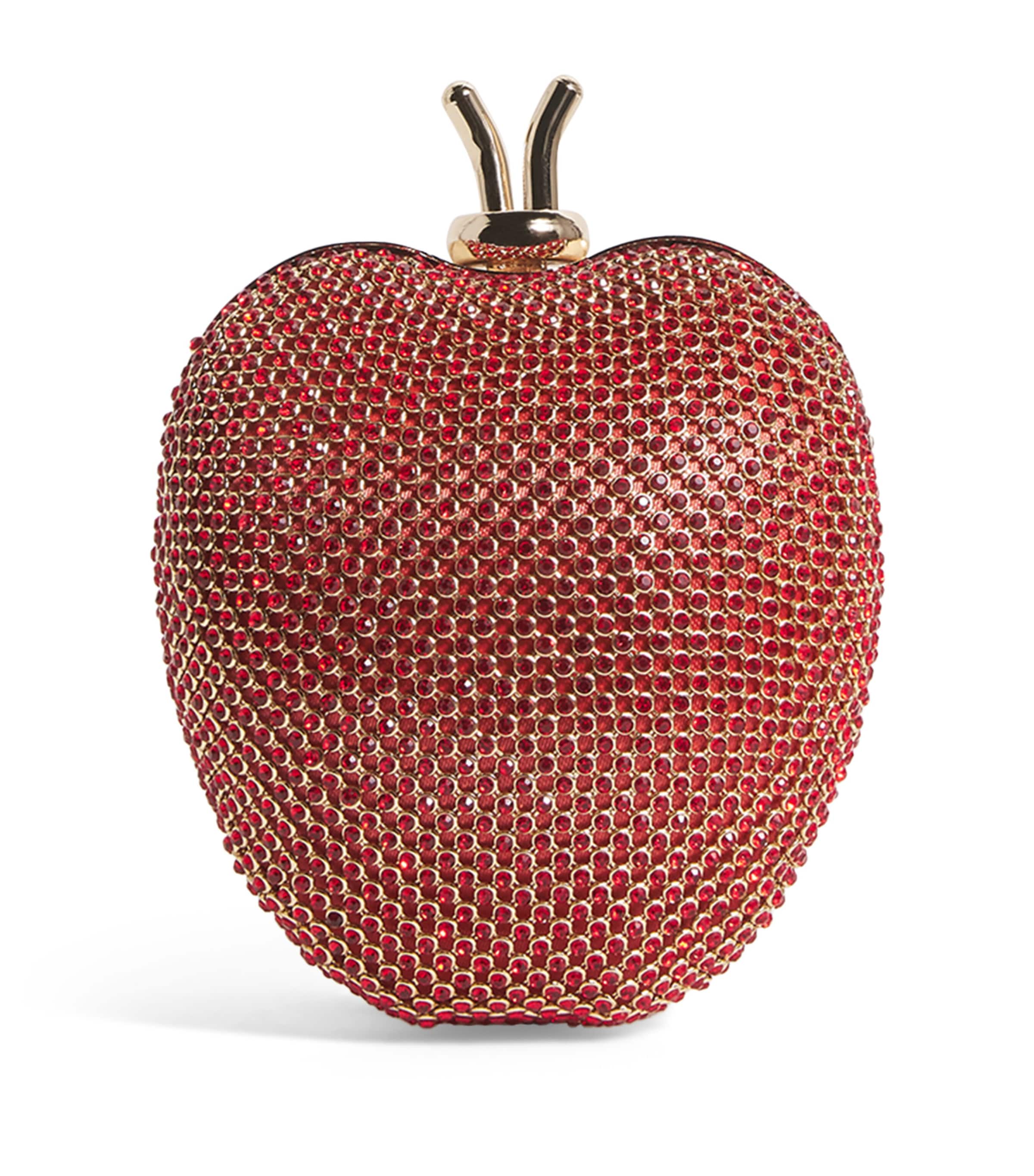 David Charles Kids' Diamanté Apple Clutch Bag In Red