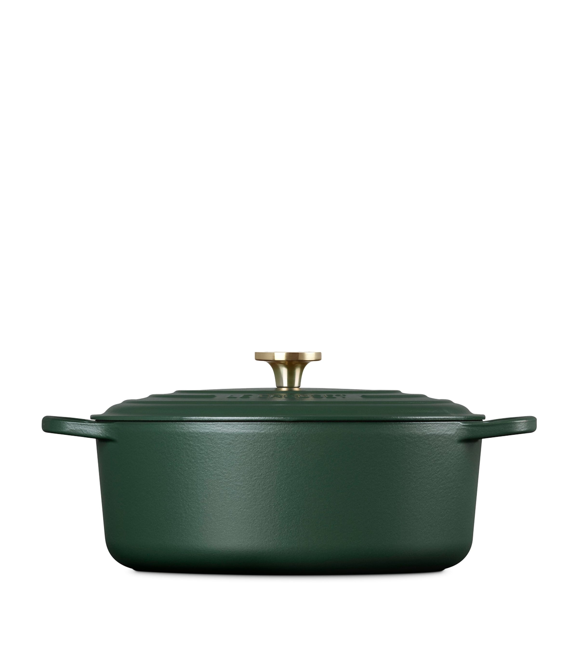 Le Creuset Cast Iron Oval Casserole Dish (31cm) Green Image 3