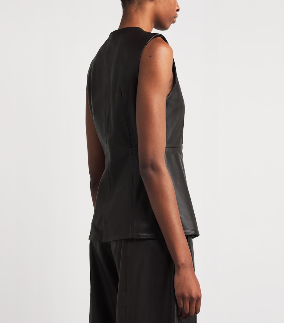 Leather Bodice Top E04 ESPRESSO Image 4