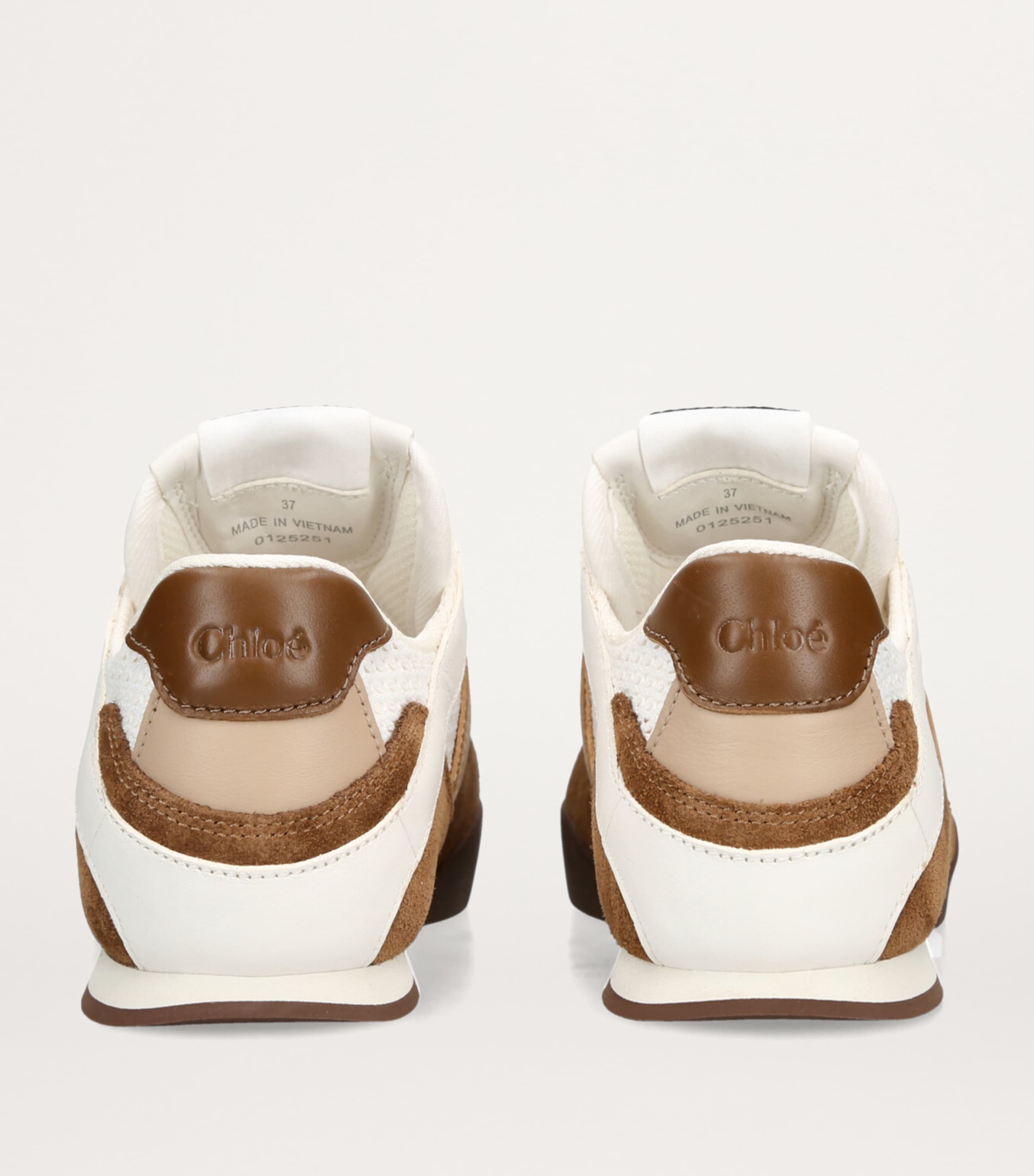Chloé Brown Leather Kick Sneakers | Harrods UK