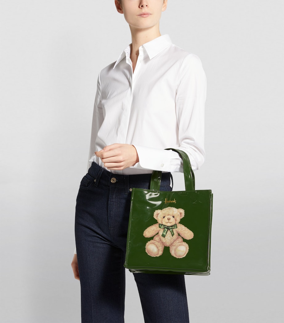 Harrods Small Jacob Bear Shopper Bag Black Image 9