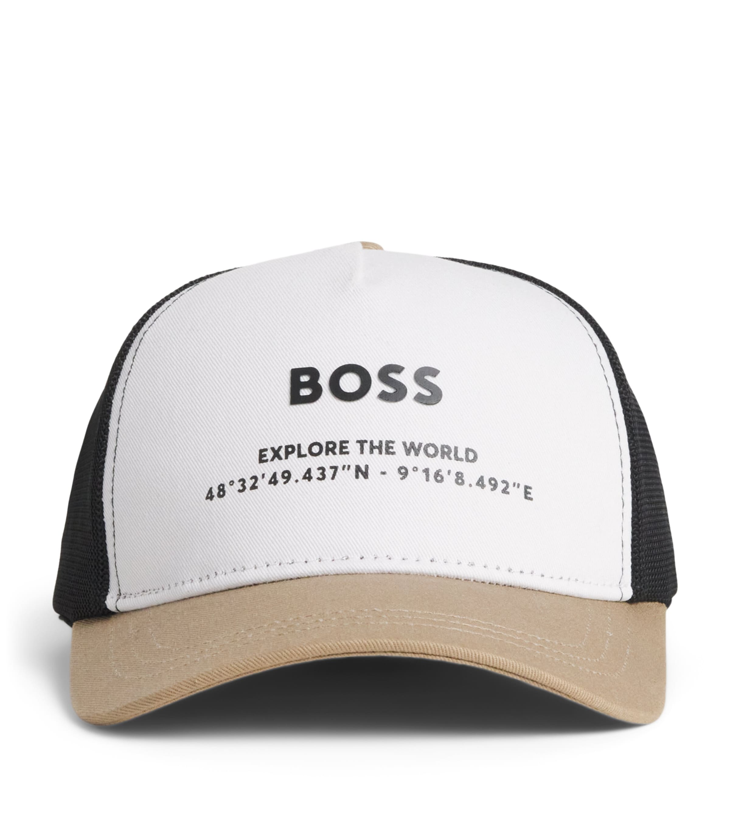 BOSS Kidswear Cotton Logo Baseball Cap Stone Image 1