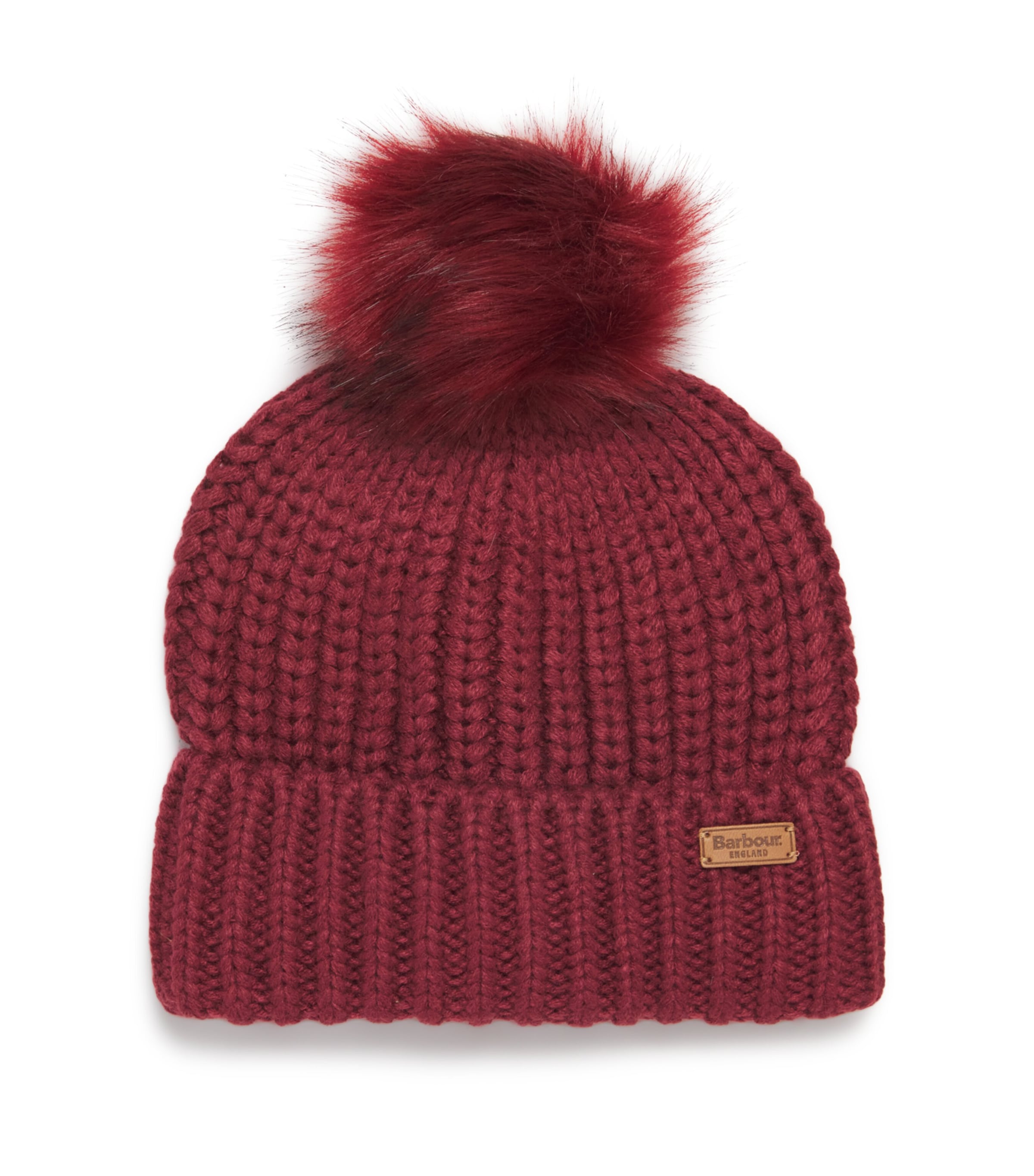 Pom-Pom Saltburn Beanie BIKING RED Image 1