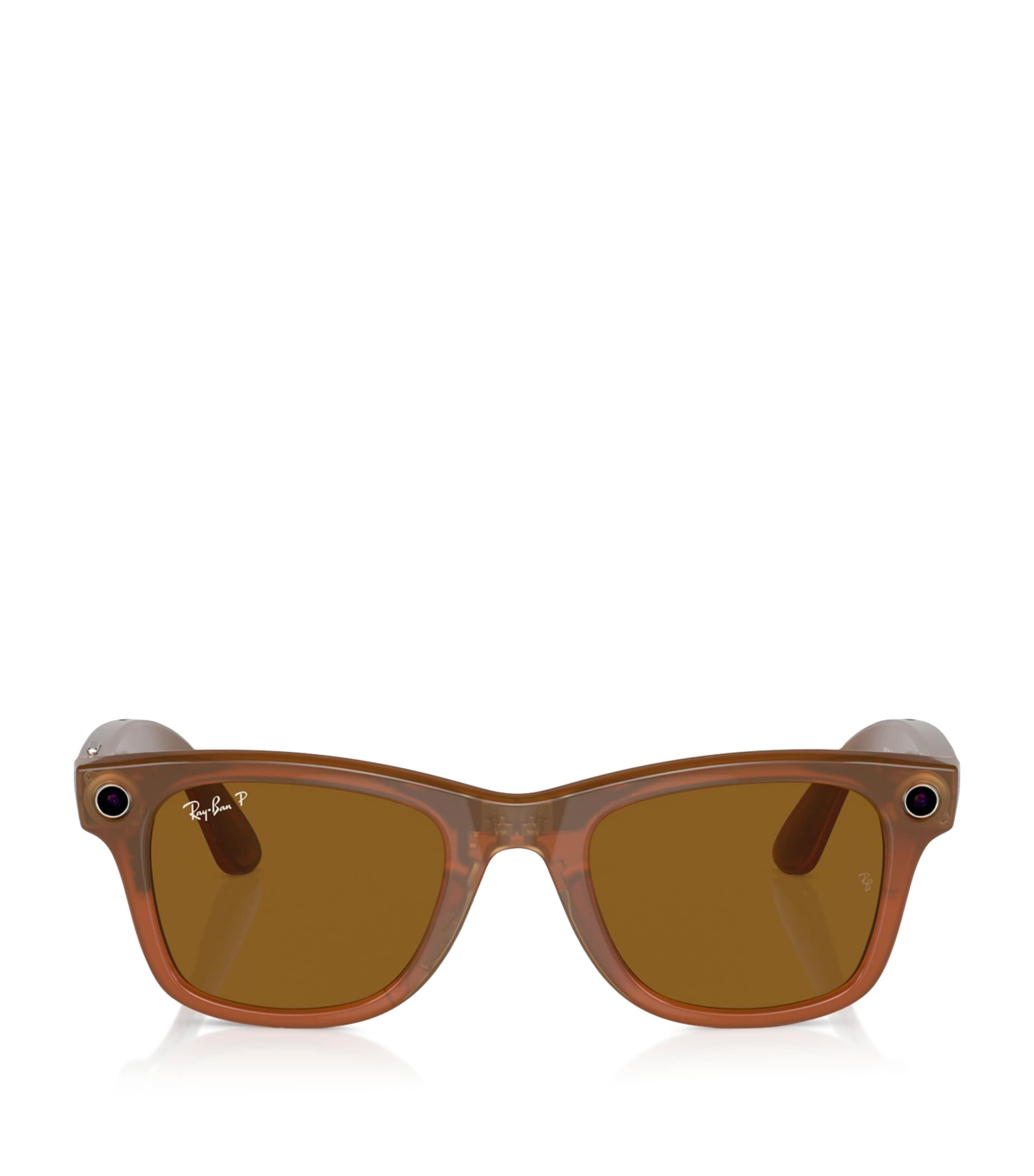 Ray Ban X Meta Smart Wayfarer Sunglasses In Beige