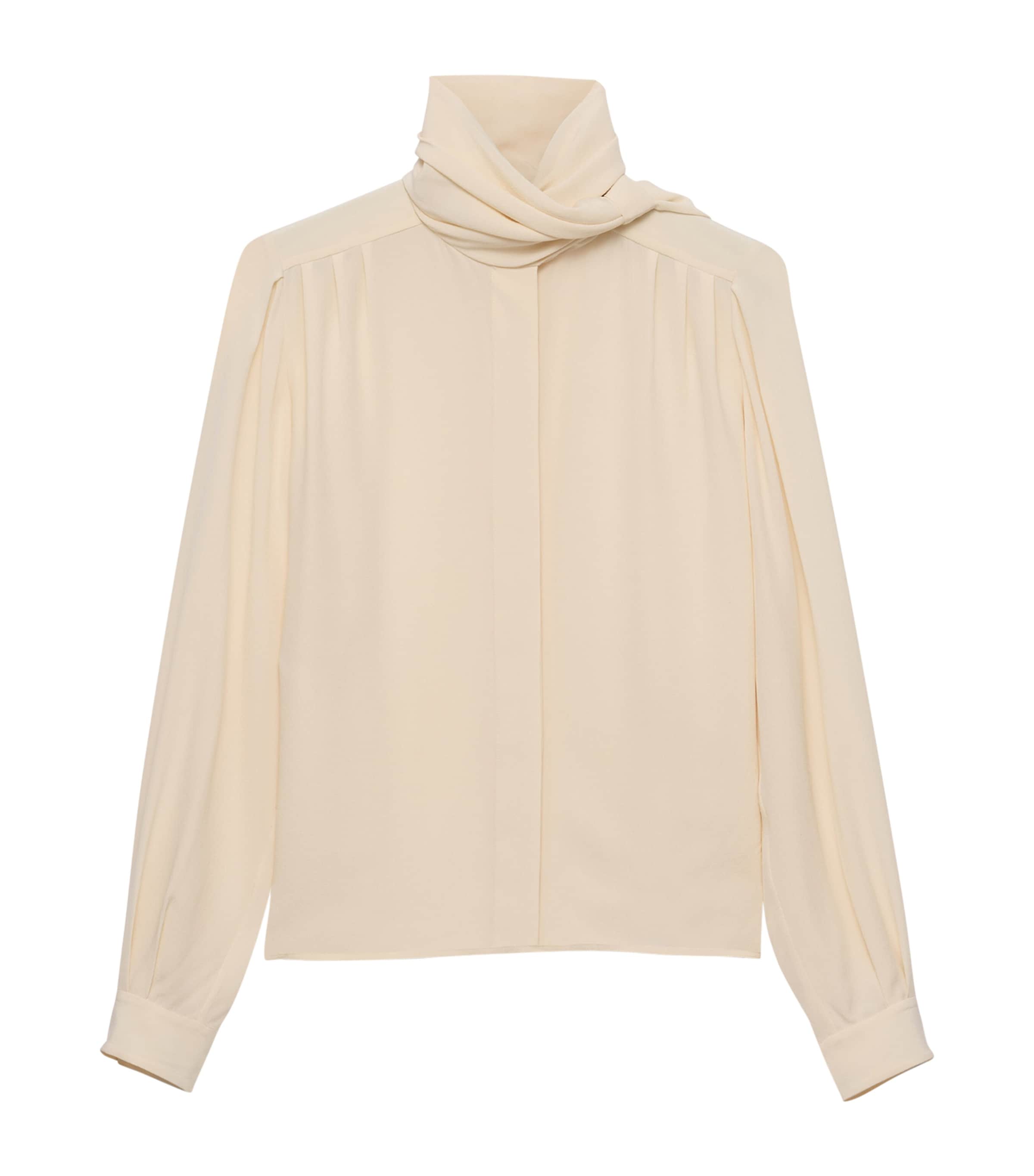 Prada Camicia In Seta Avorio  Donna In Neutral
