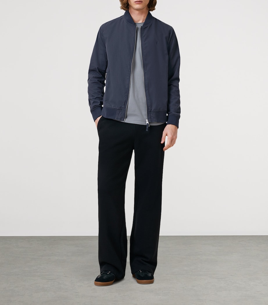 AllSaints Mens Bassett Bomber Jacket Command Blue Image 2