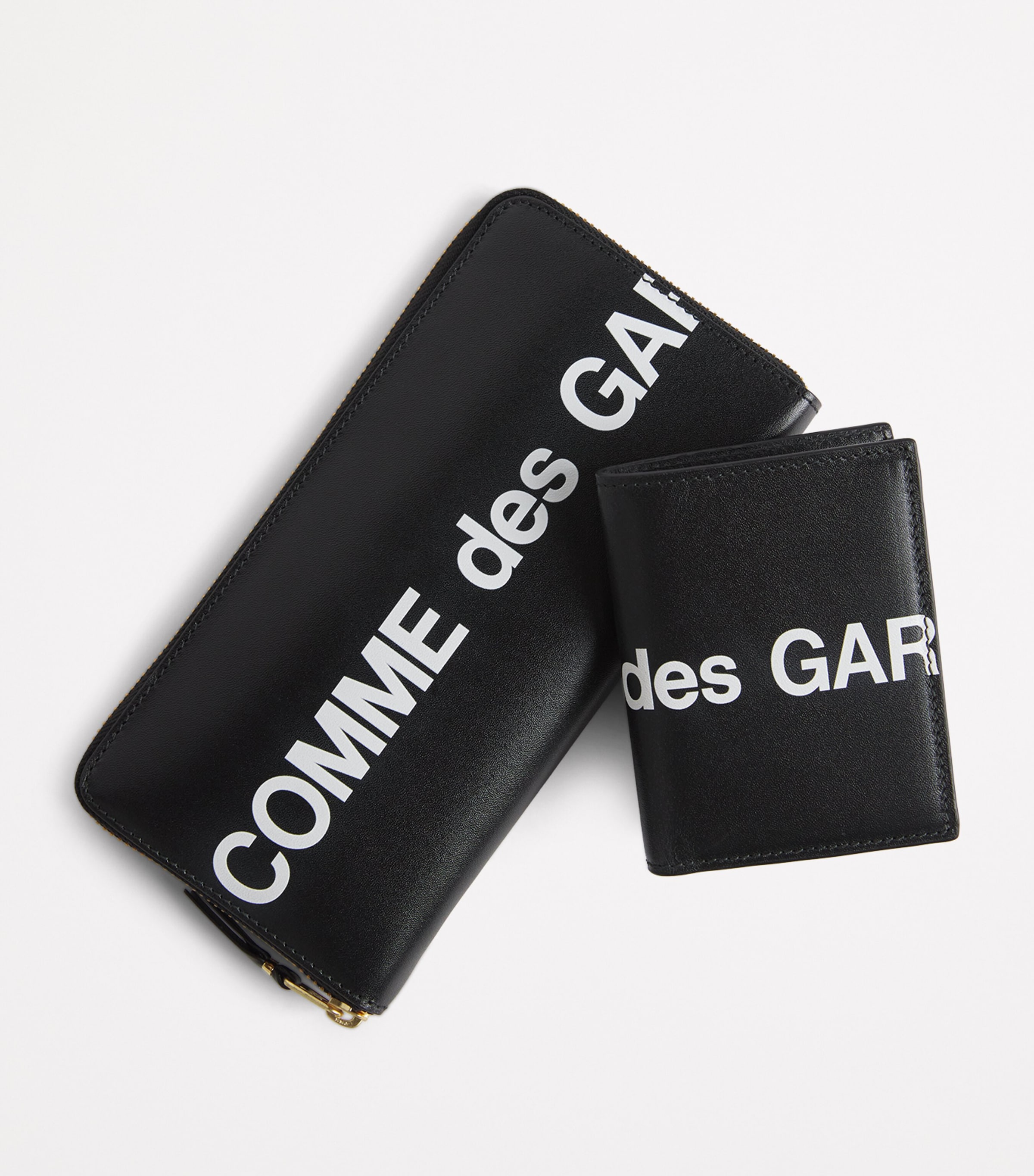 Comme Des Garçons Wallet Leather Logo Bifold Wallet Black Image 4