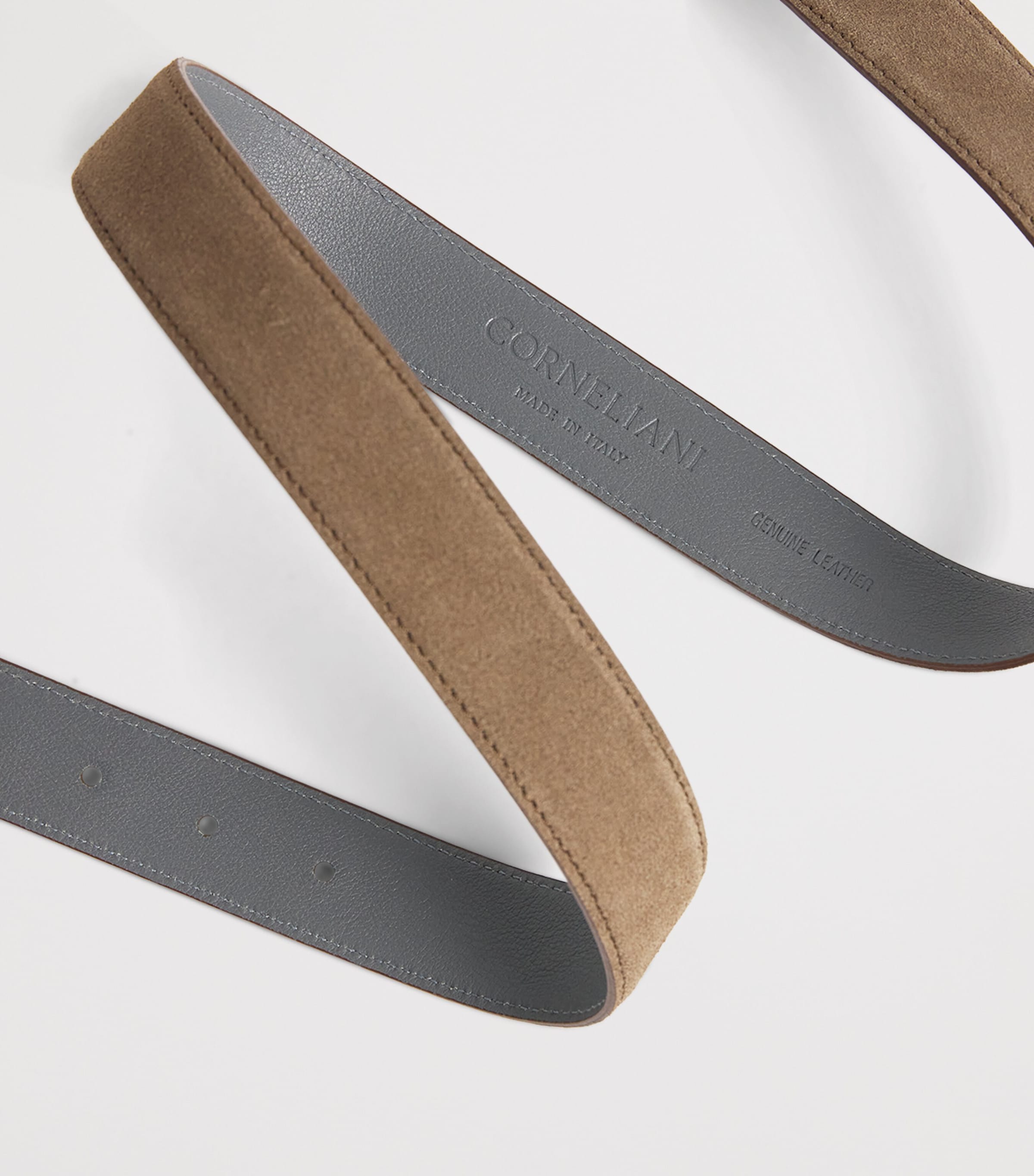 Corneliani Suede Belt Natural / Beige Image 5