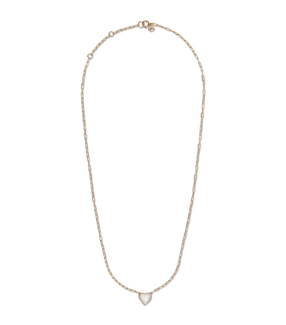 Annoushka Yellow Gold and Mother-of-Pearl Baby Heart Necklace Image 1