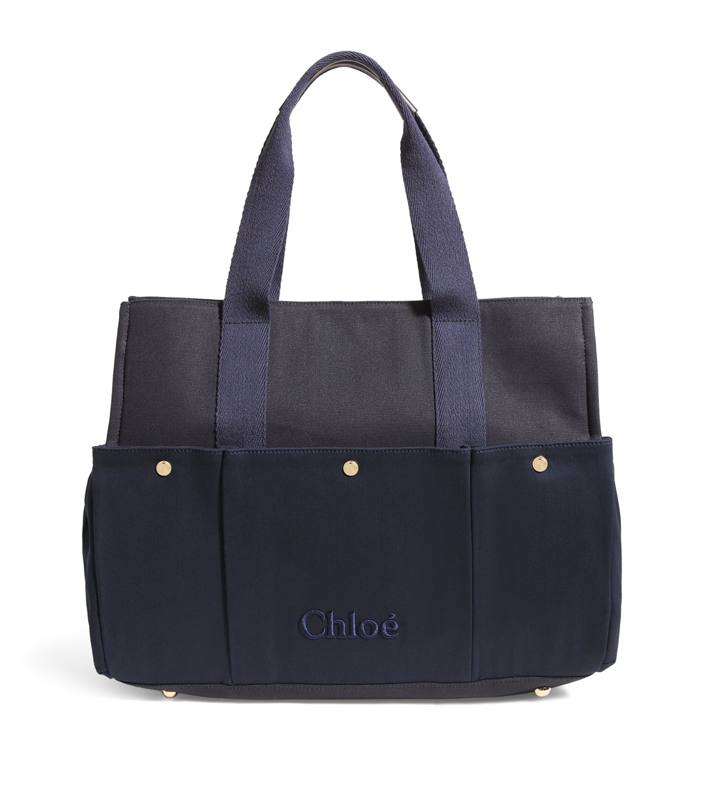 Canvas Logo Changing Bag NAVY Image 1
