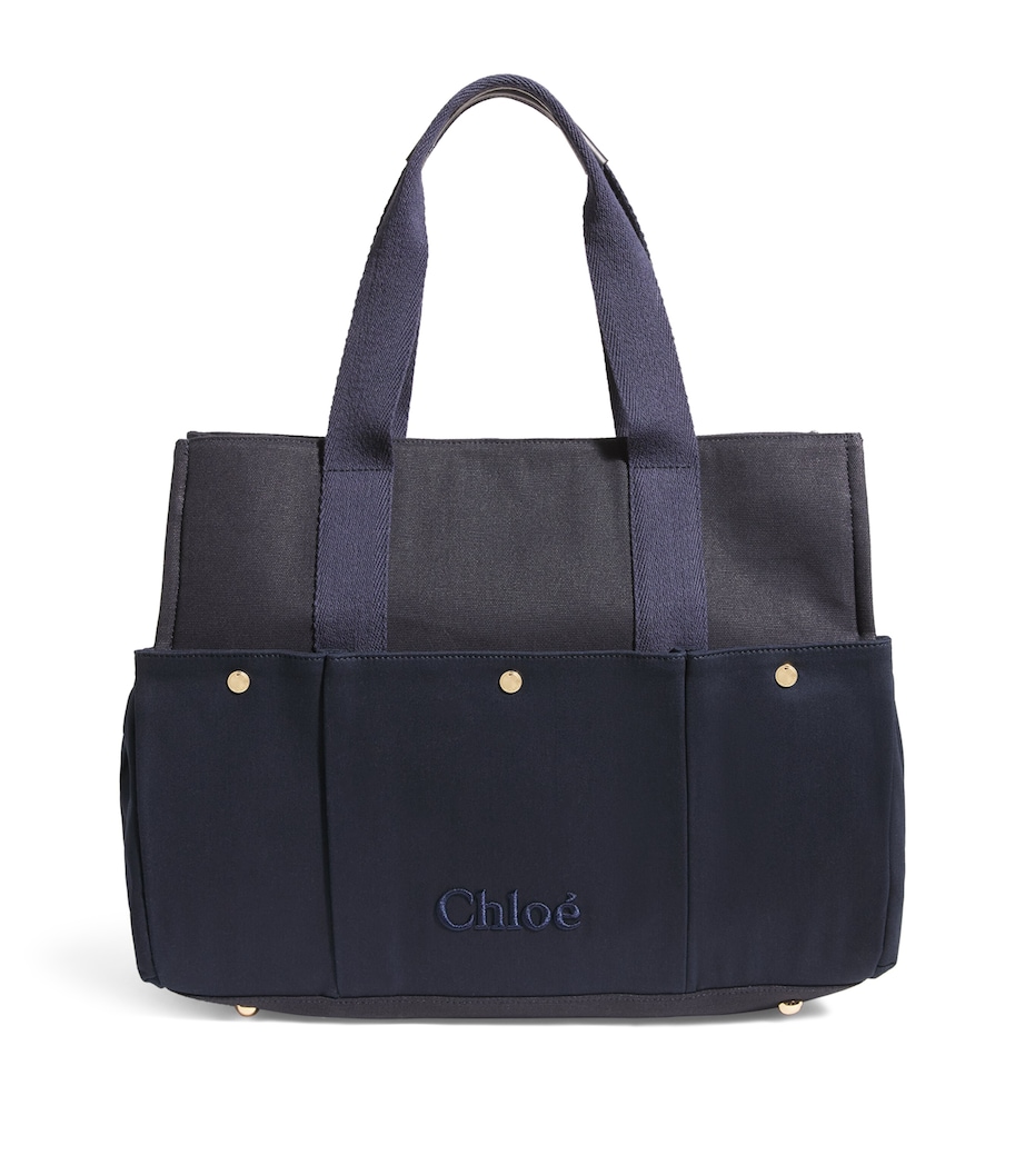 Canvas Logo Changing Bag NAVY Image 1