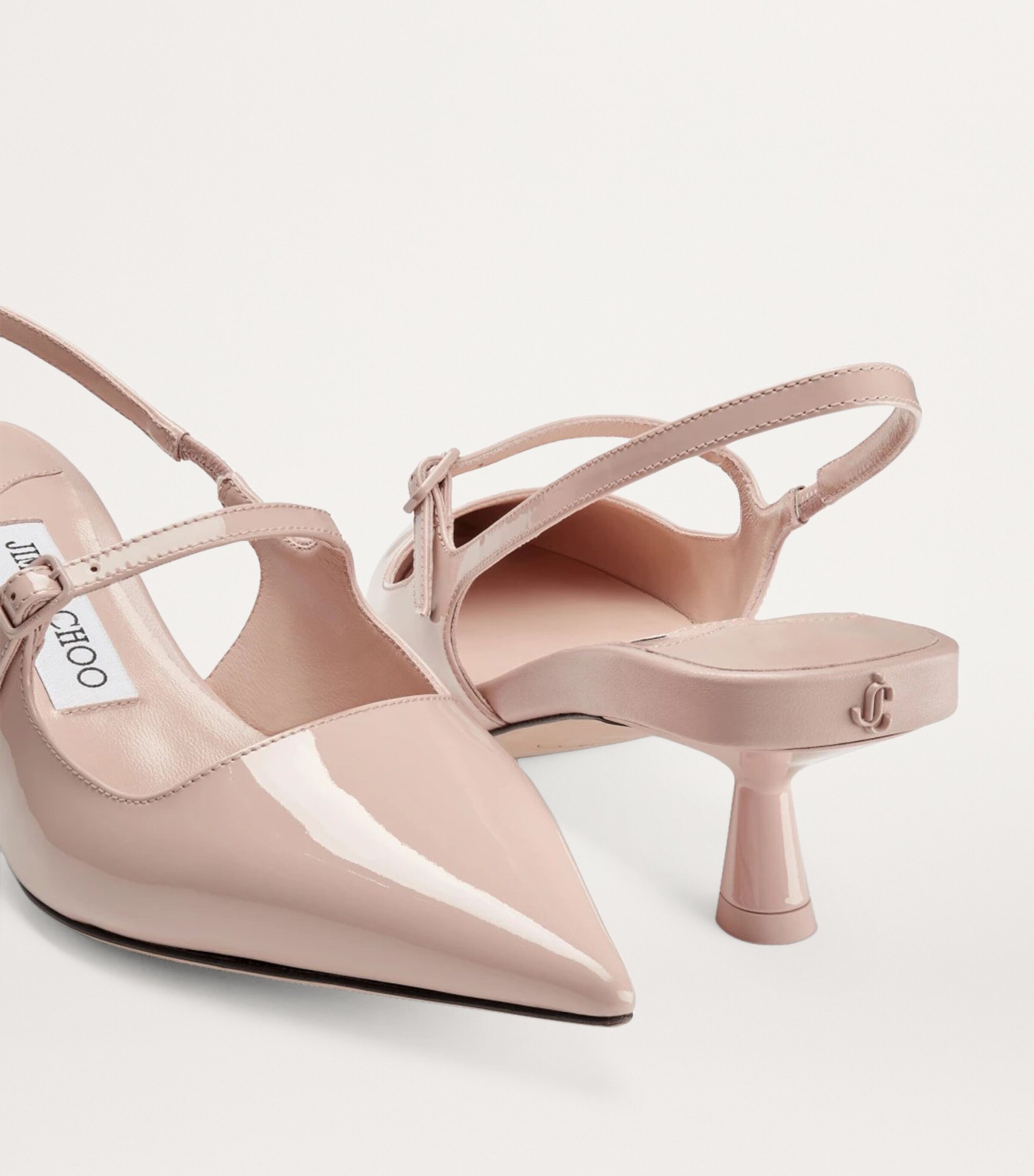 パーティーシューズ Jimmy Choo \"Didi 45\" slingbacks Pink Didi 45 | Macaron Patent Leather Pointed Pumps | JIMMY CHOO