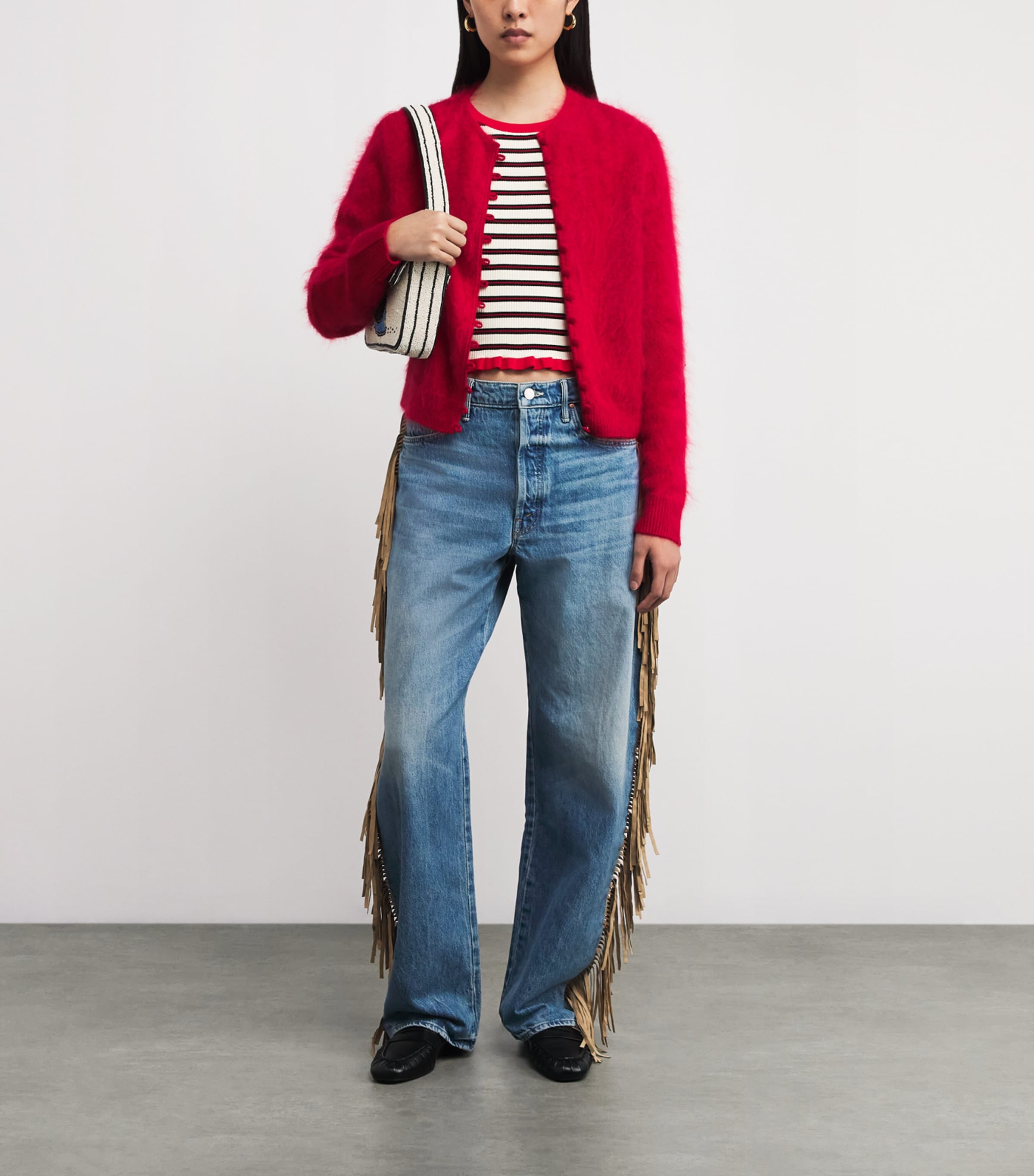 Knitted Stripe T-Shirt MULTICOLORED Image 2