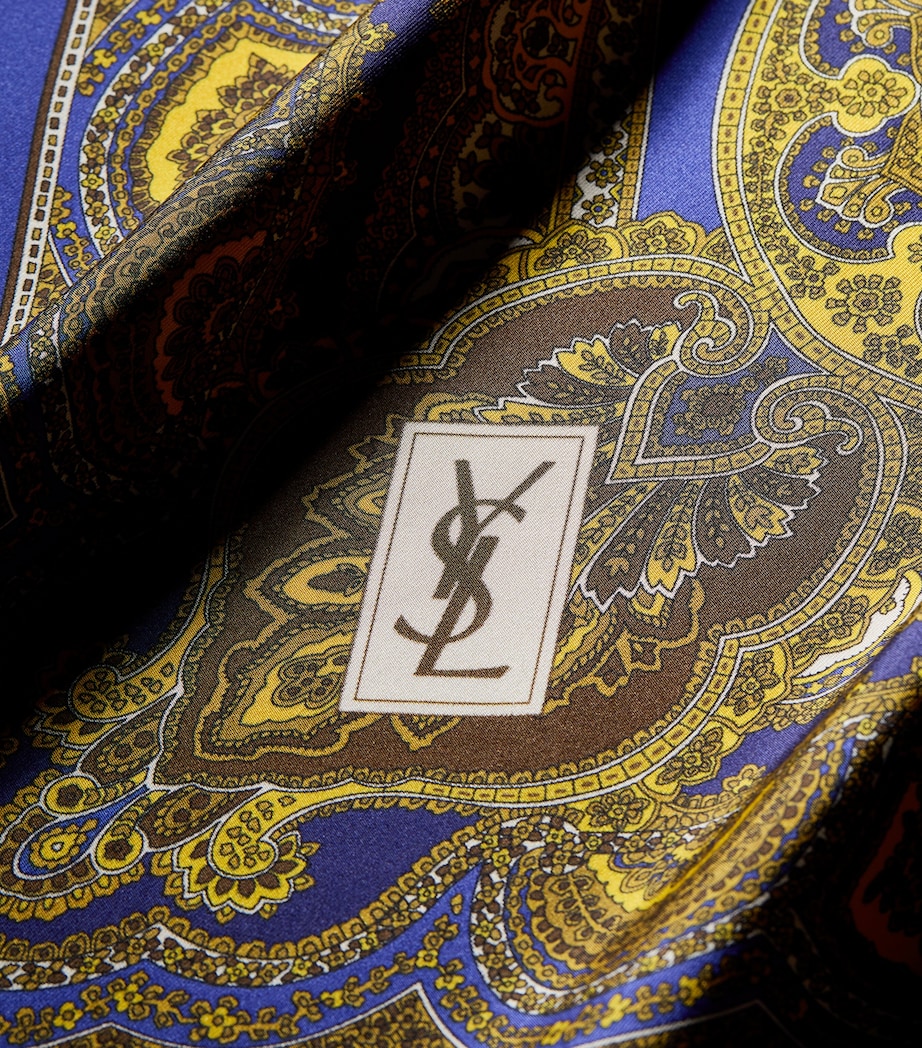 Saint Laurent Silk Paisley Scarf Image 3