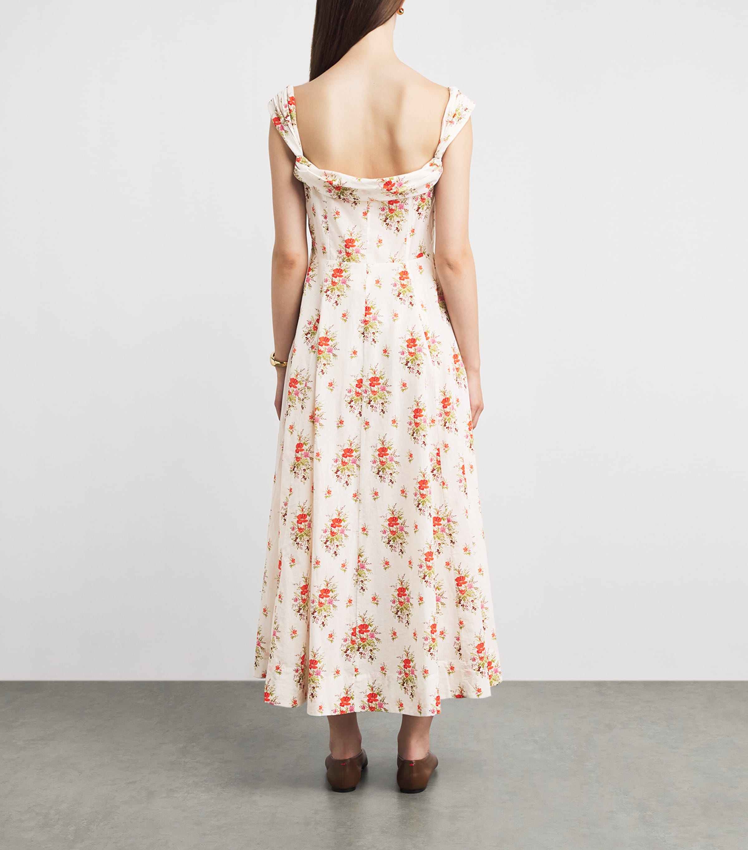DÔEN Womens Organic Cotton Clea Midi Dress Rose Pt Bqt Chamonix Image 4