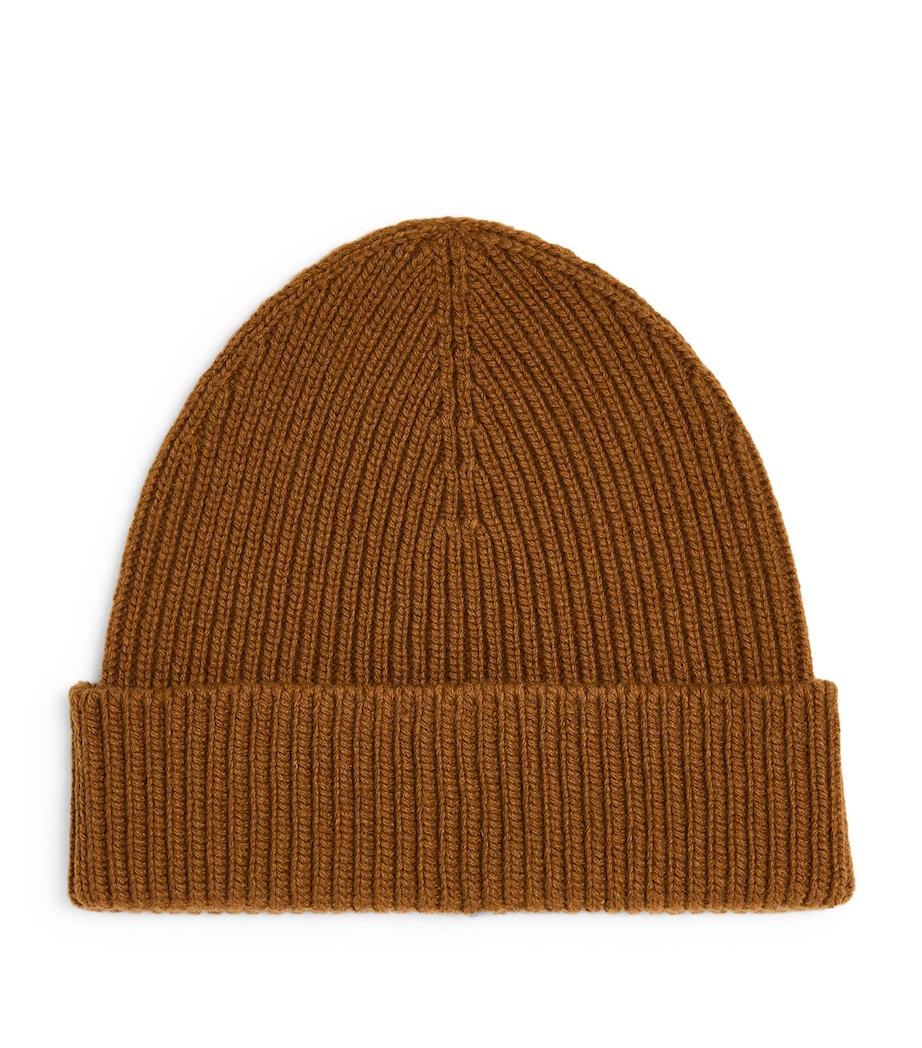 Cashmere Ribbed Beanie SB4620 DARK CAMEL Image 1