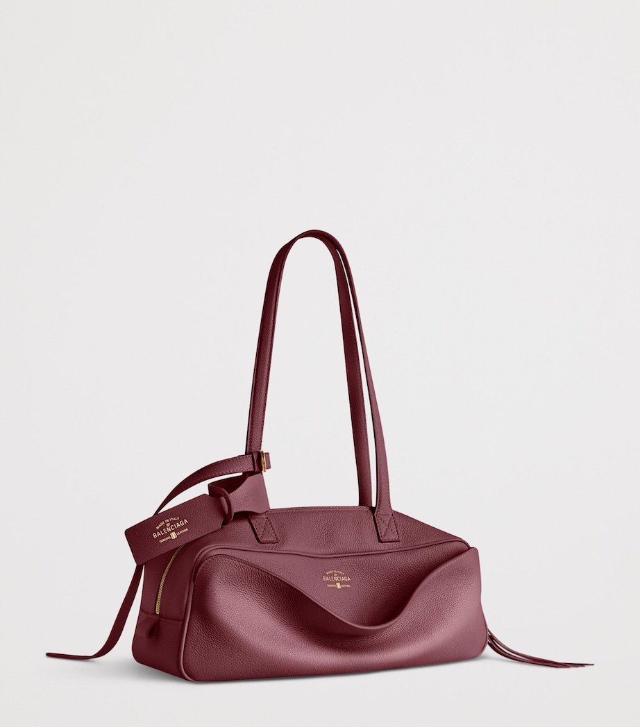 Small Leather Carrie Bowling Top-Handle Bag 6036 Image 5