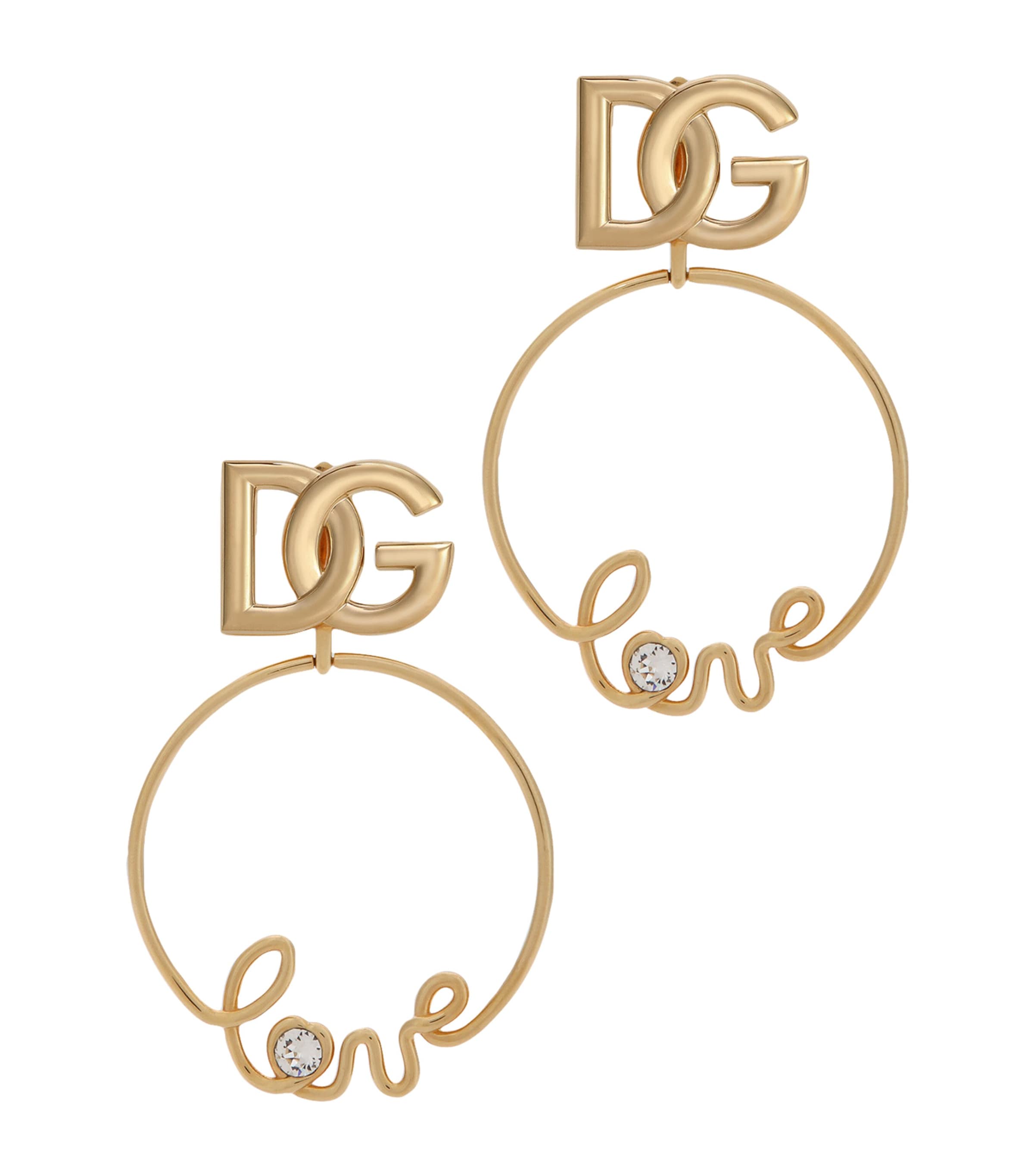 Dolce & Gabbana Love Dg Clip-on Earrings In Gold