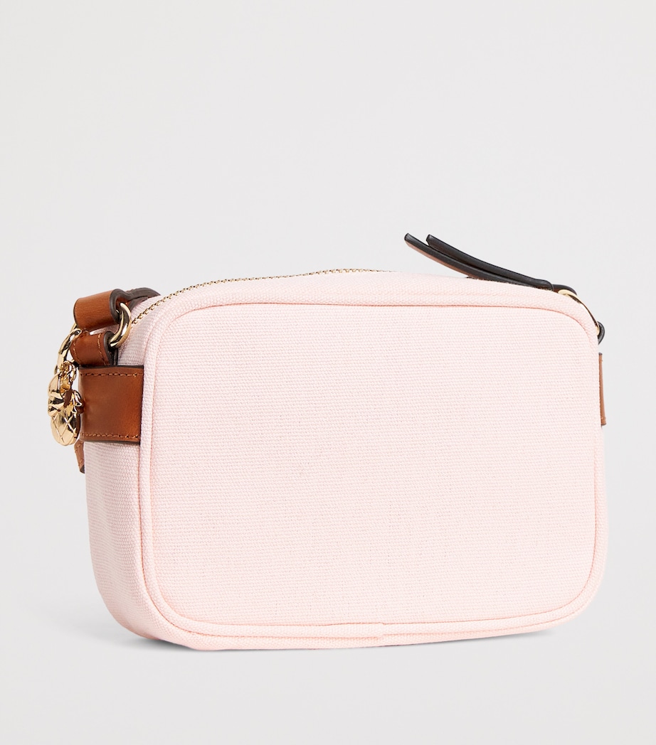 Chloé Kids Cotton Embroidered Shoulder Bag Pink Image 2