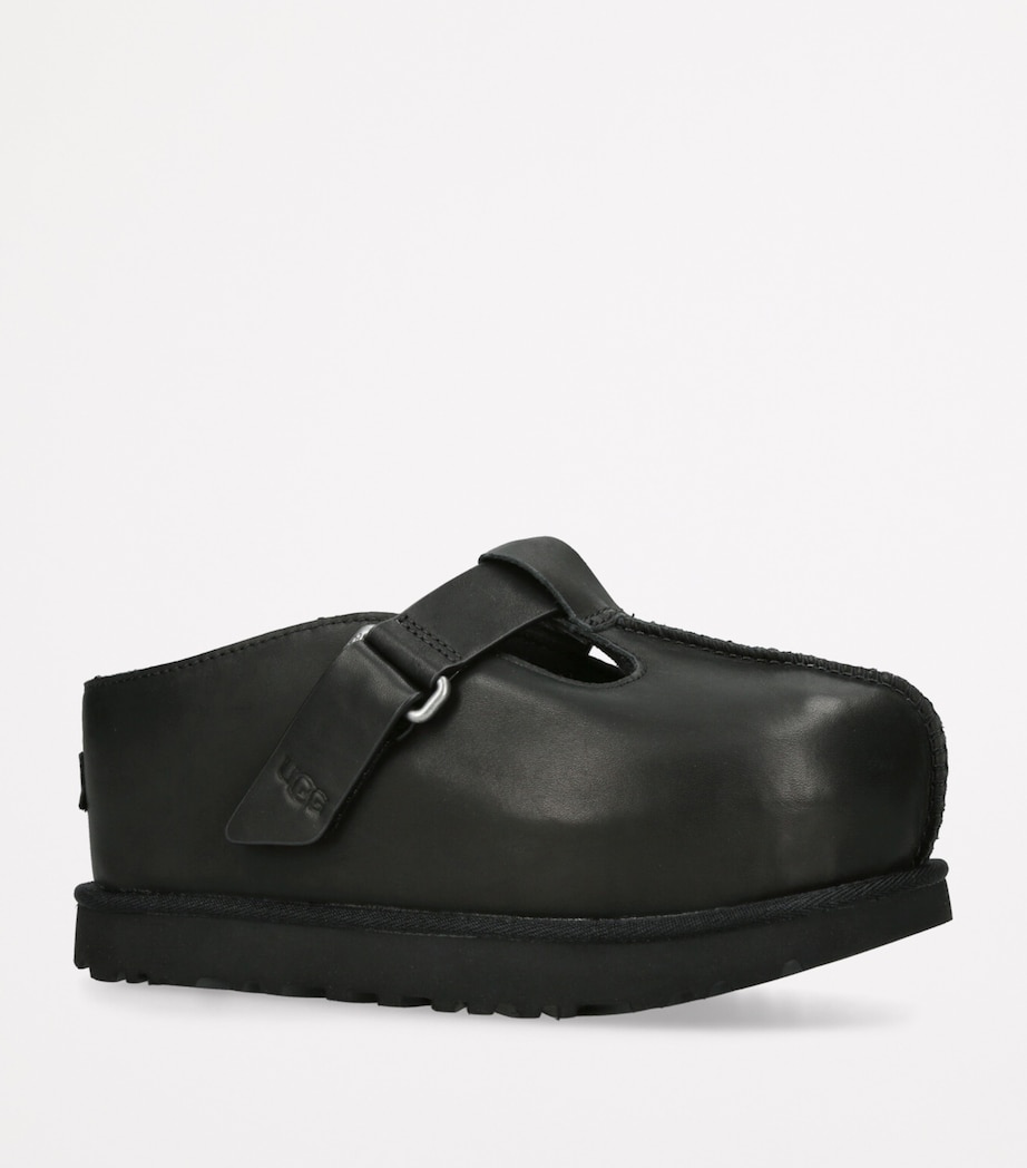UGG Leather Goldenstar Hi Clogs Black Image 3
