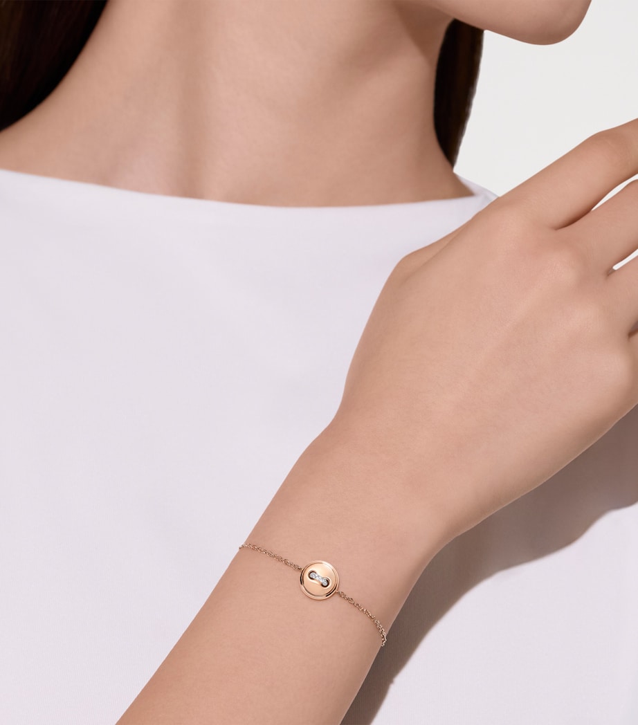 Rose Gold, Diamond and Turquoise Pom Pom Dot Bracelet DB0TU Image 6