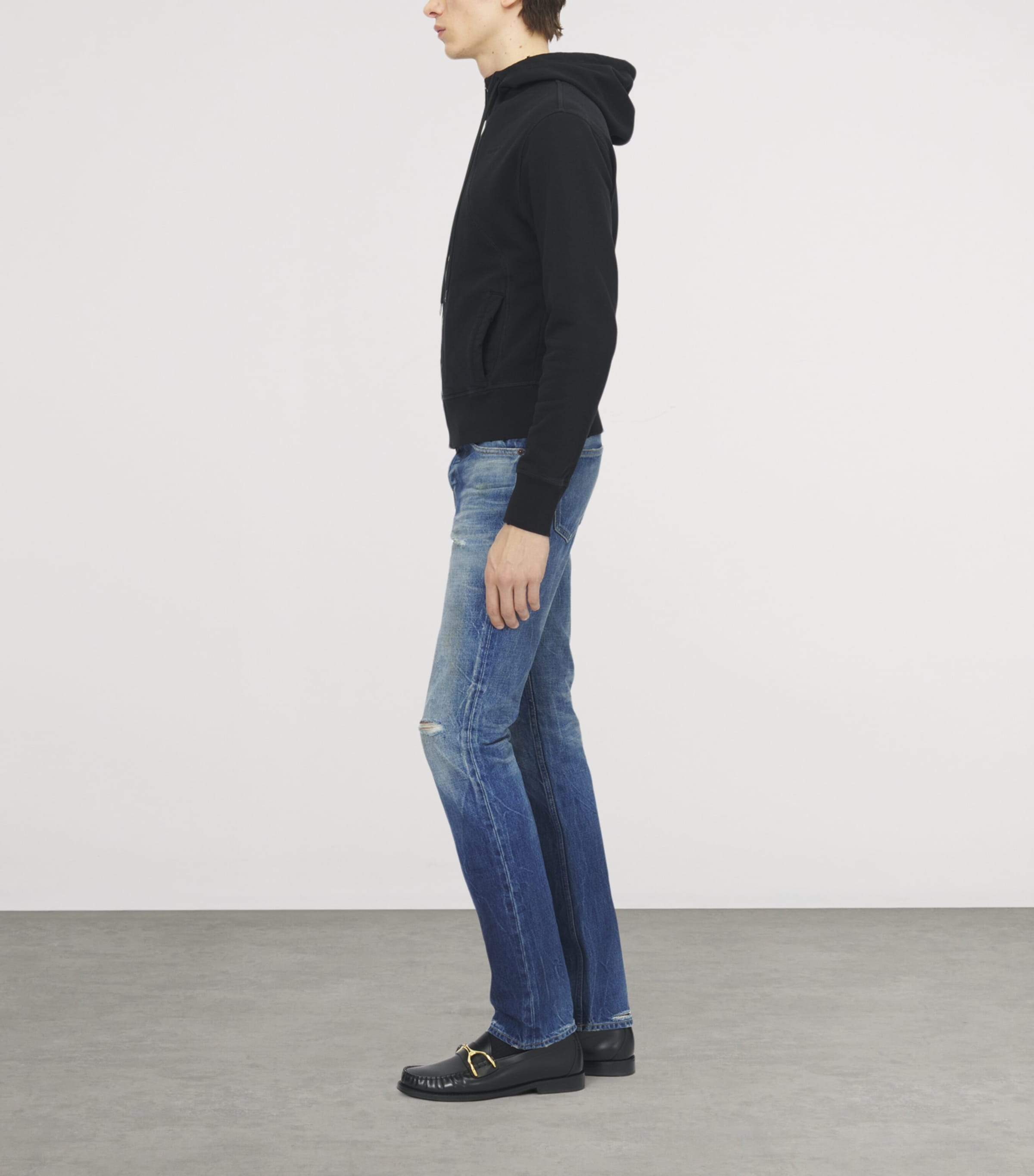 McQueen Mens Distressed Hoodie Image 4