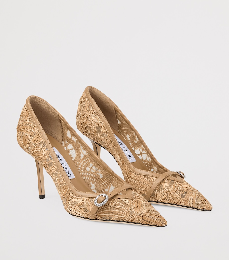 Jimmy Choo Keari 85 Heeled Pumps Natural/cappuccino Image 3