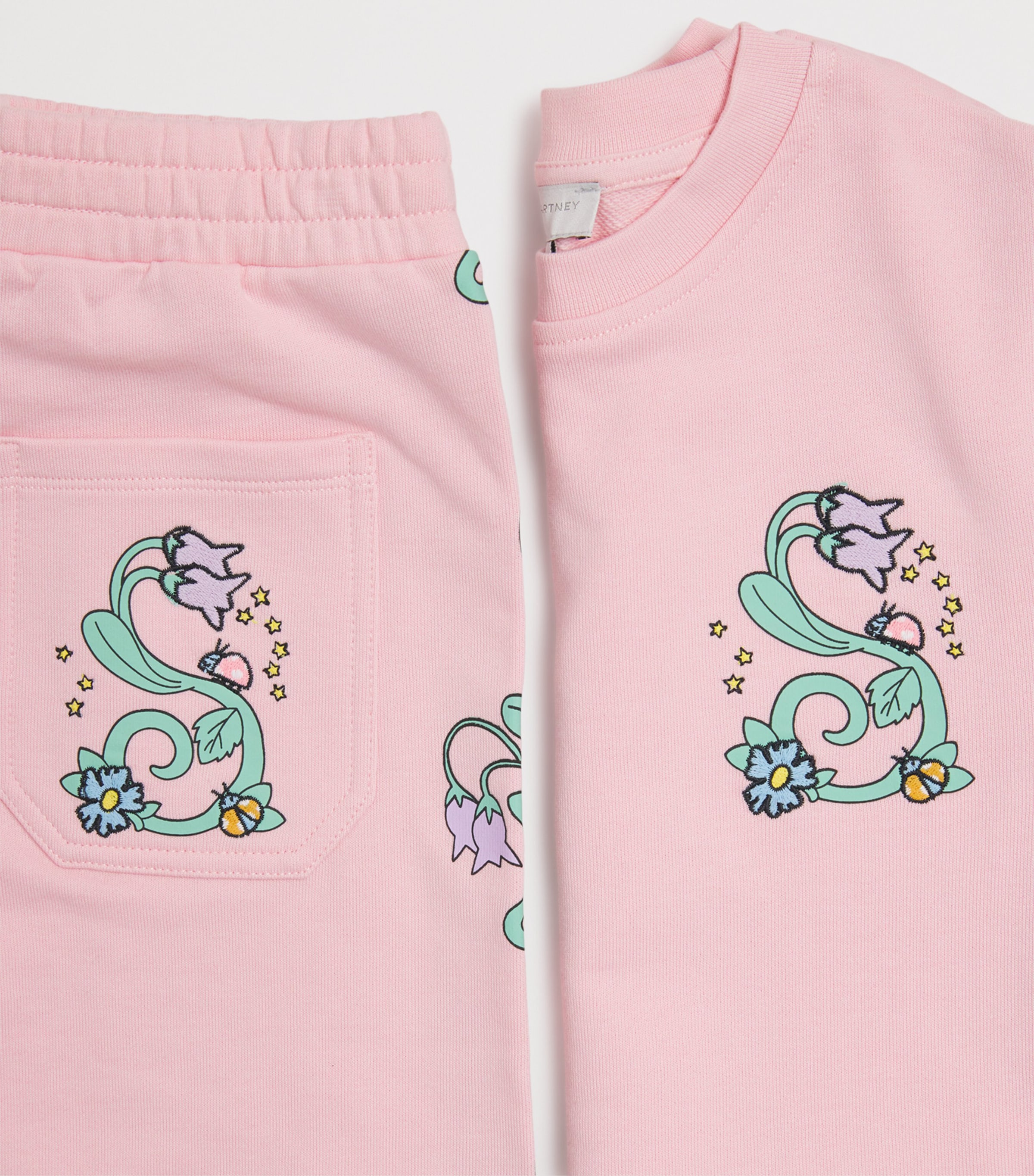 Organic Cotton Floral Tracksuit (2-14 Years) 51RROSA Image 4