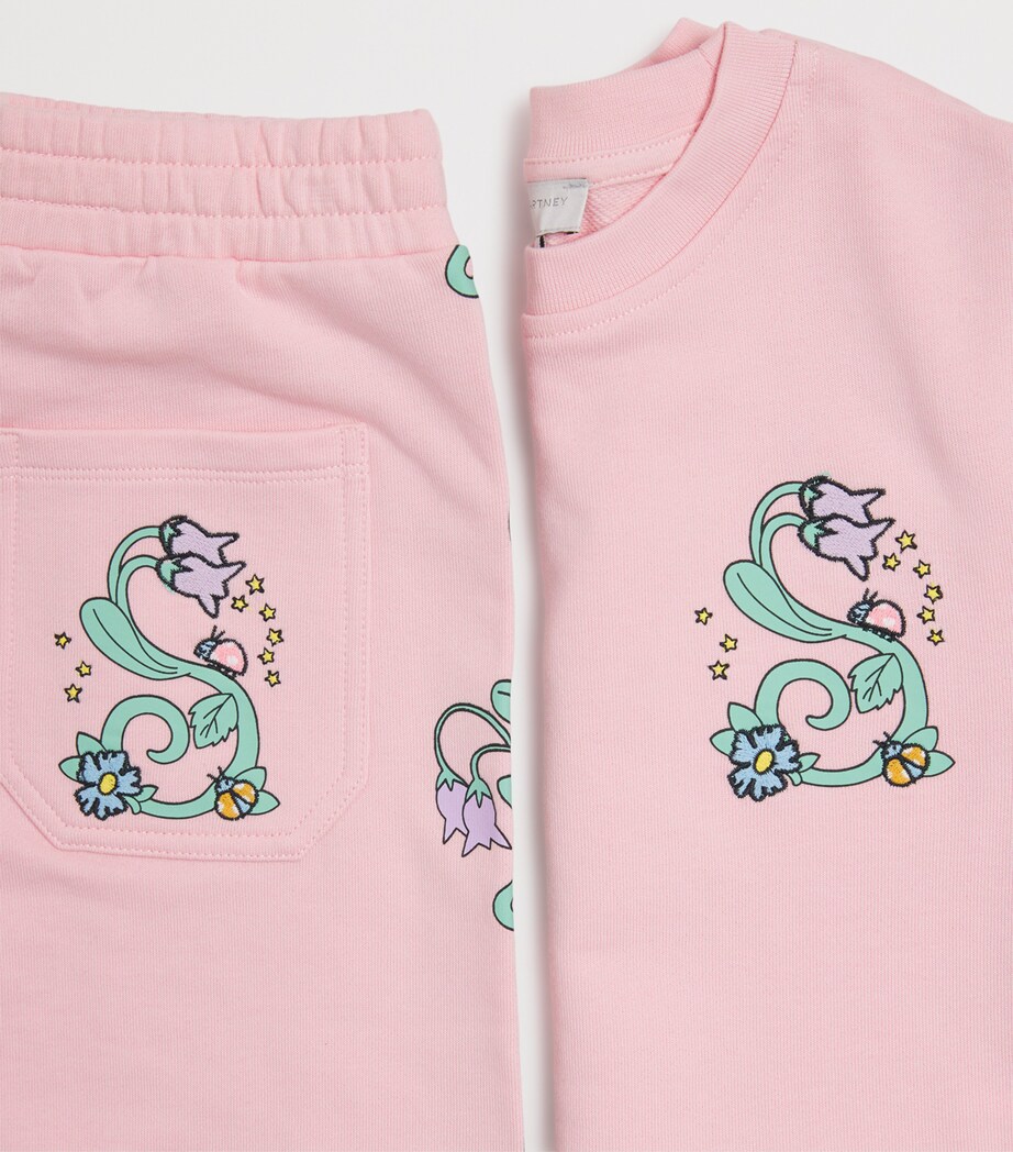 Organic Cotton Floral Tracksuit (2-14 Years) 51RROSA Image 4