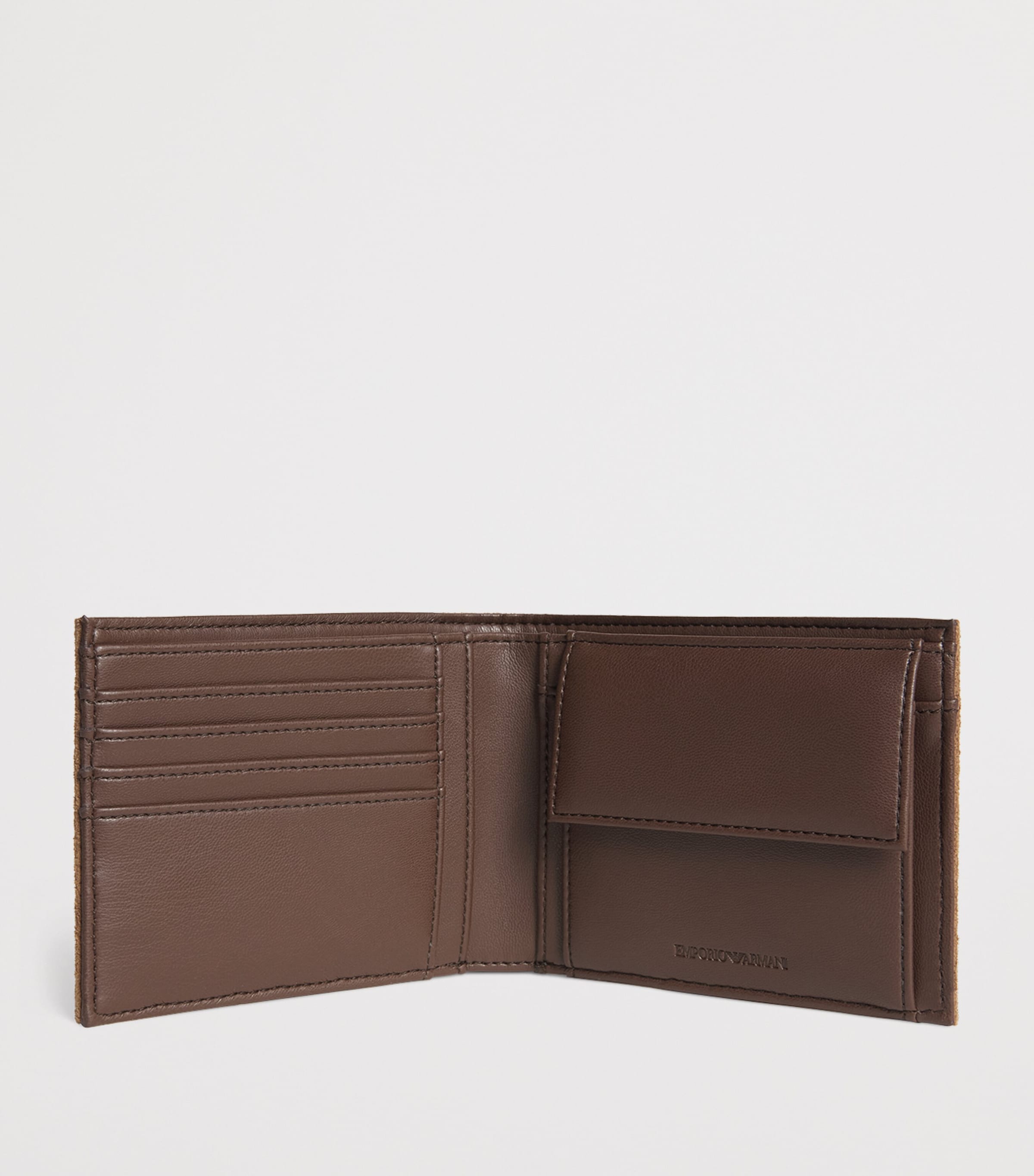 Emporio Armani Suede Embossed Bifold Wallet Image 2